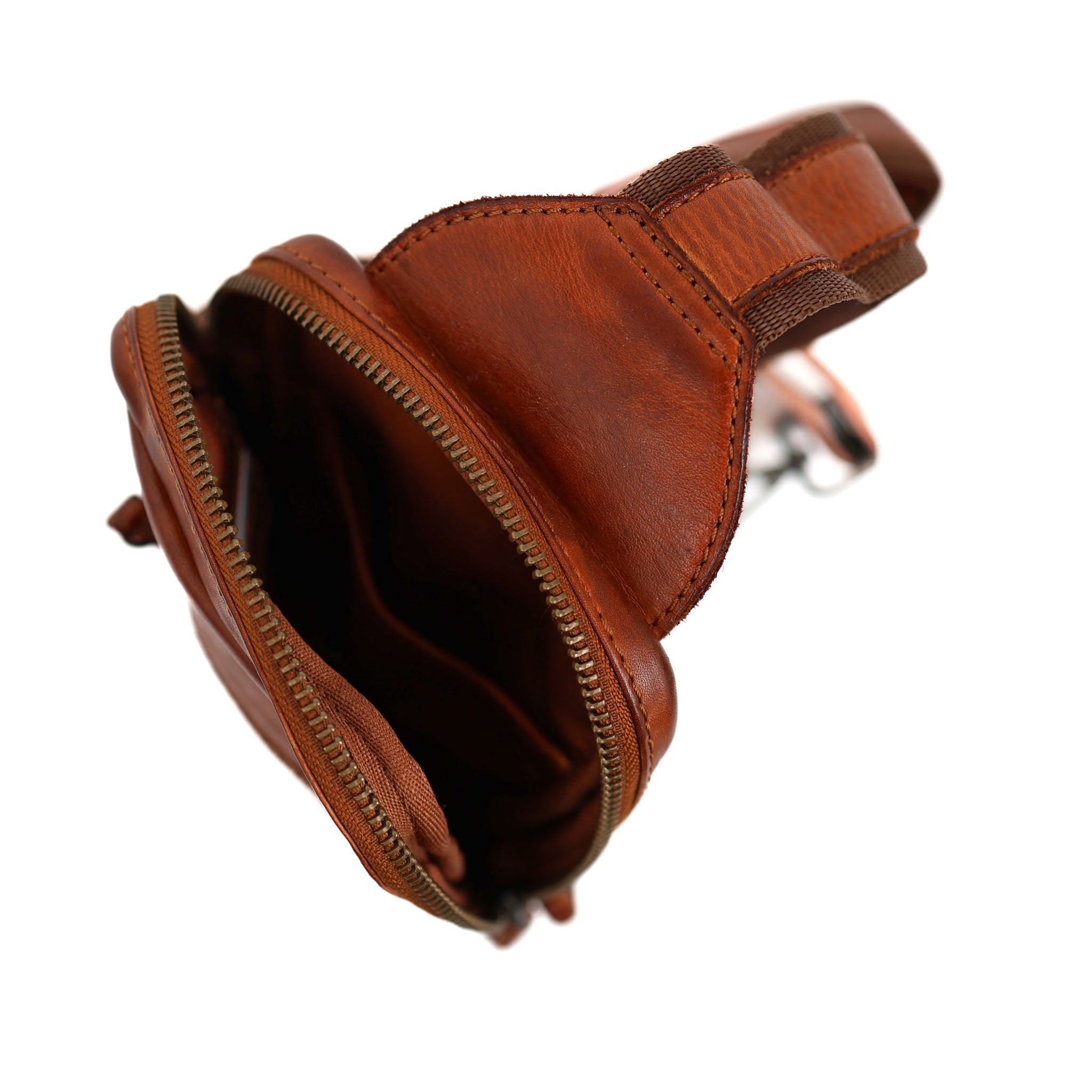 Klein crossbody tasje 'Nikki' cognac