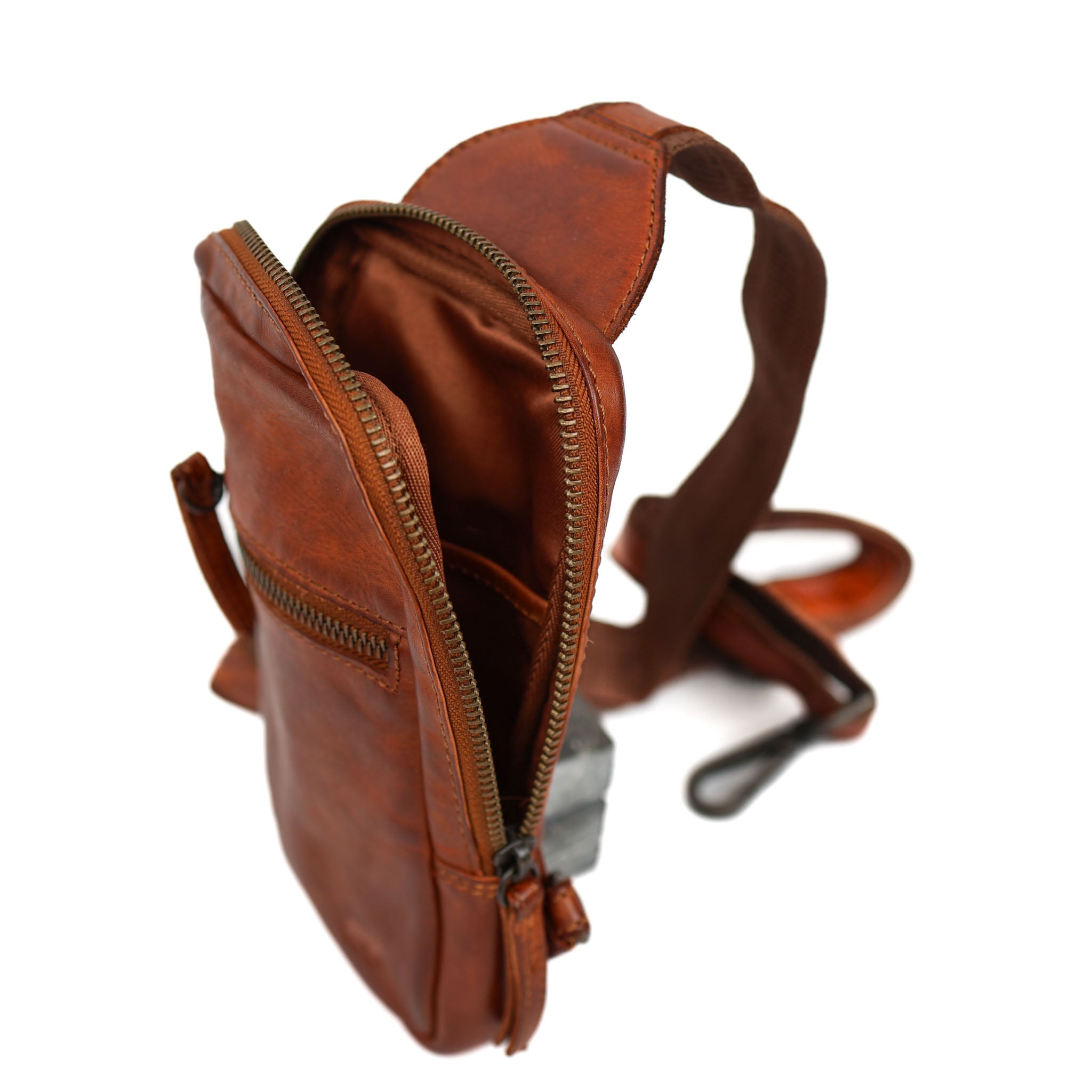 Klein crossbody tasje 'Nikki' cognac