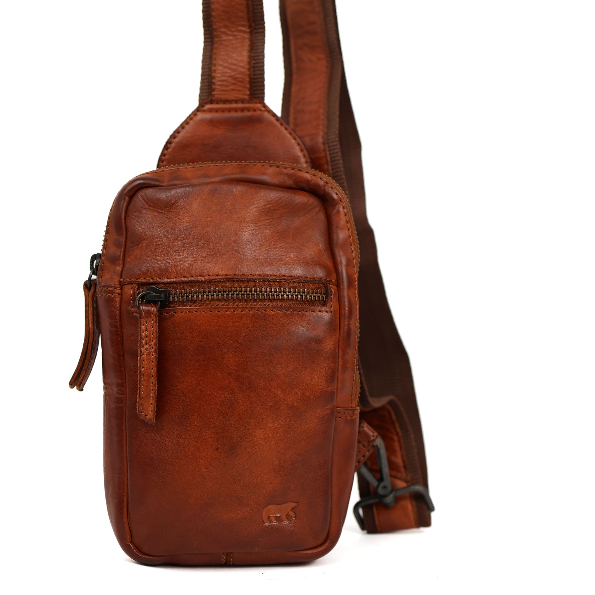 Klein crossbody tasje 'Nikki' cognac