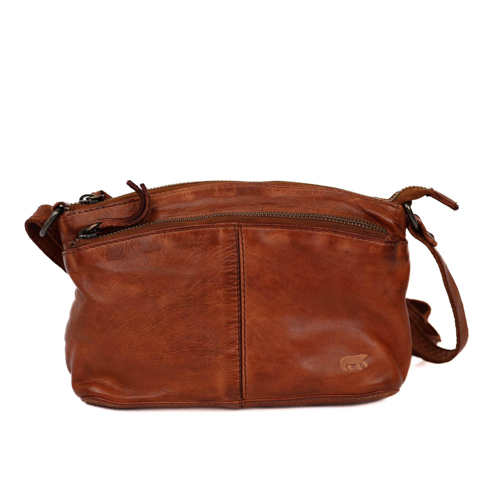 Klein schoudertasje 'Danielle' cognac