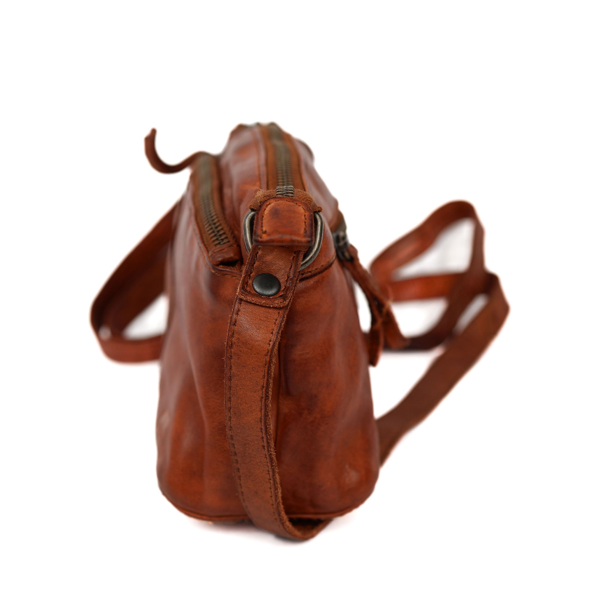 Klein schoudertasje 'Danielle' cognac