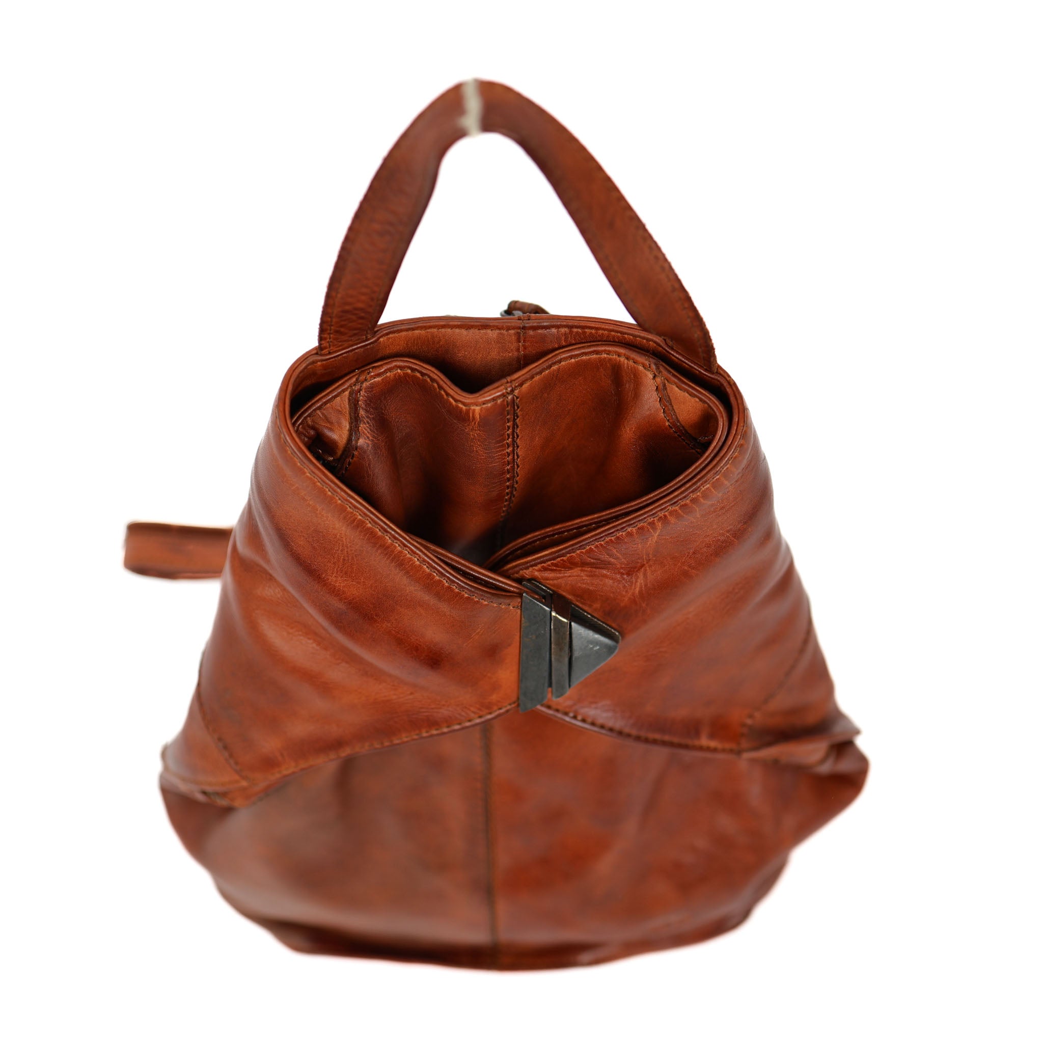 Folding backpack 'Lisa' cognac