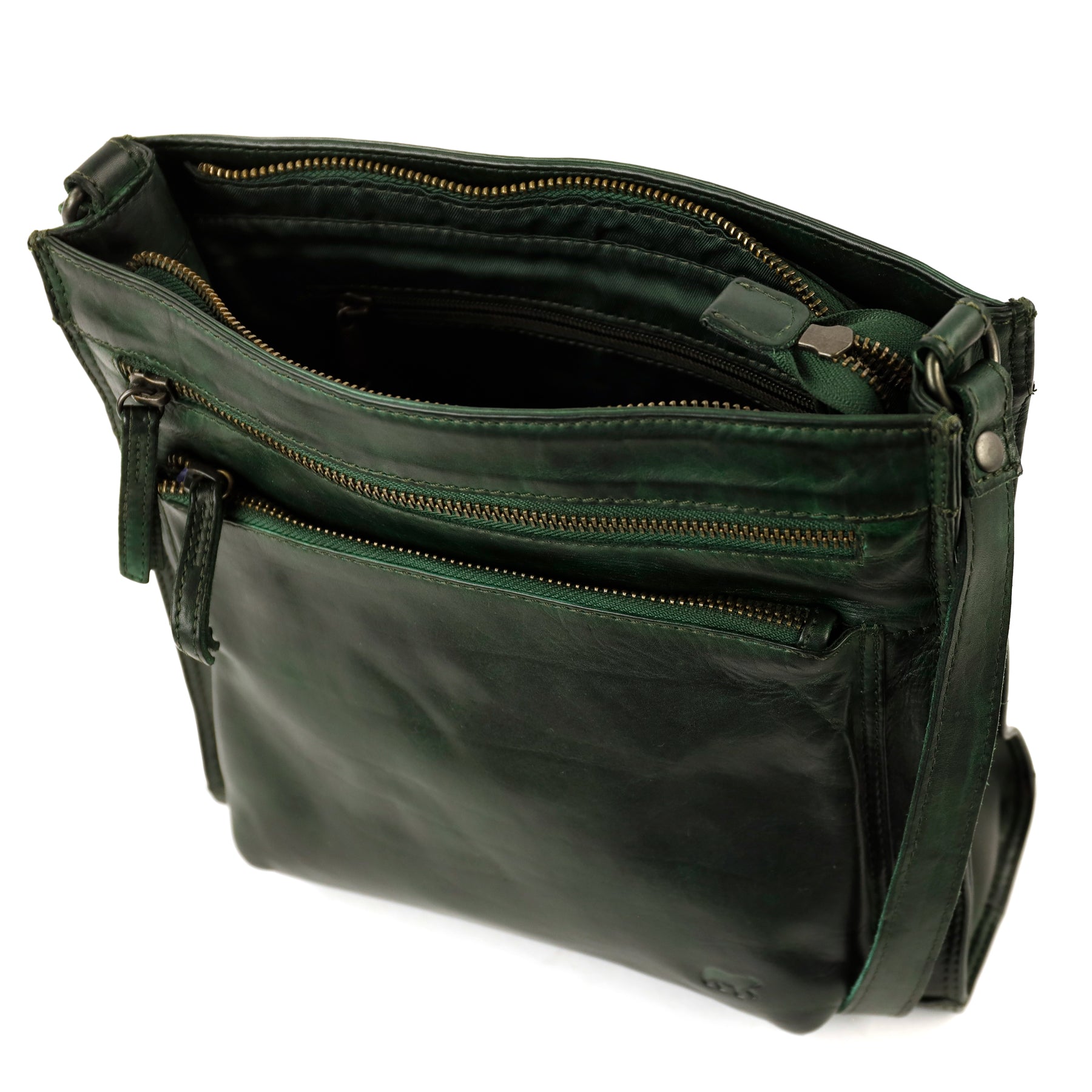 Ruime schoudertas 'Marisa' groen