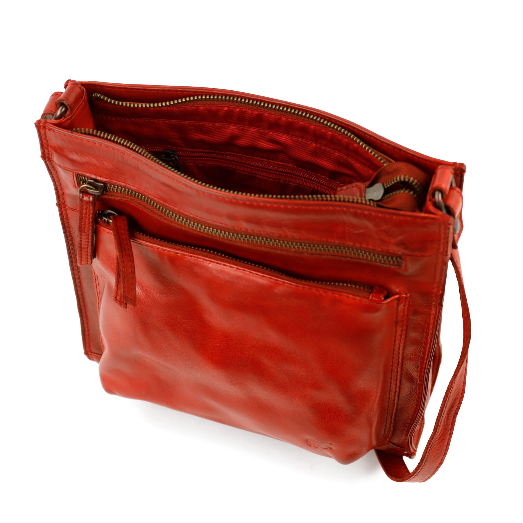 Ruime schoudertas 'Marisa' rood