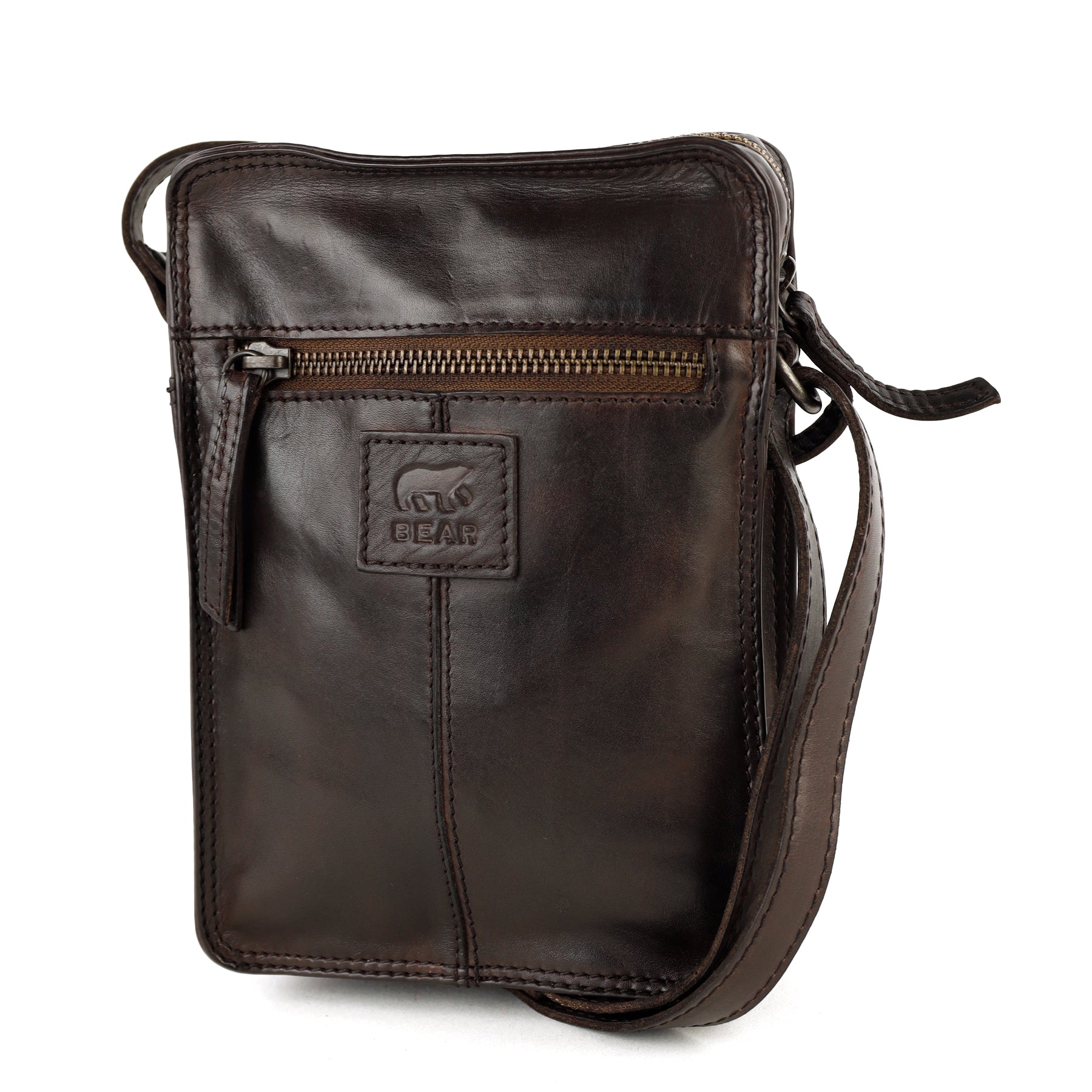 Shoulder bag 'Carmen' dark brown