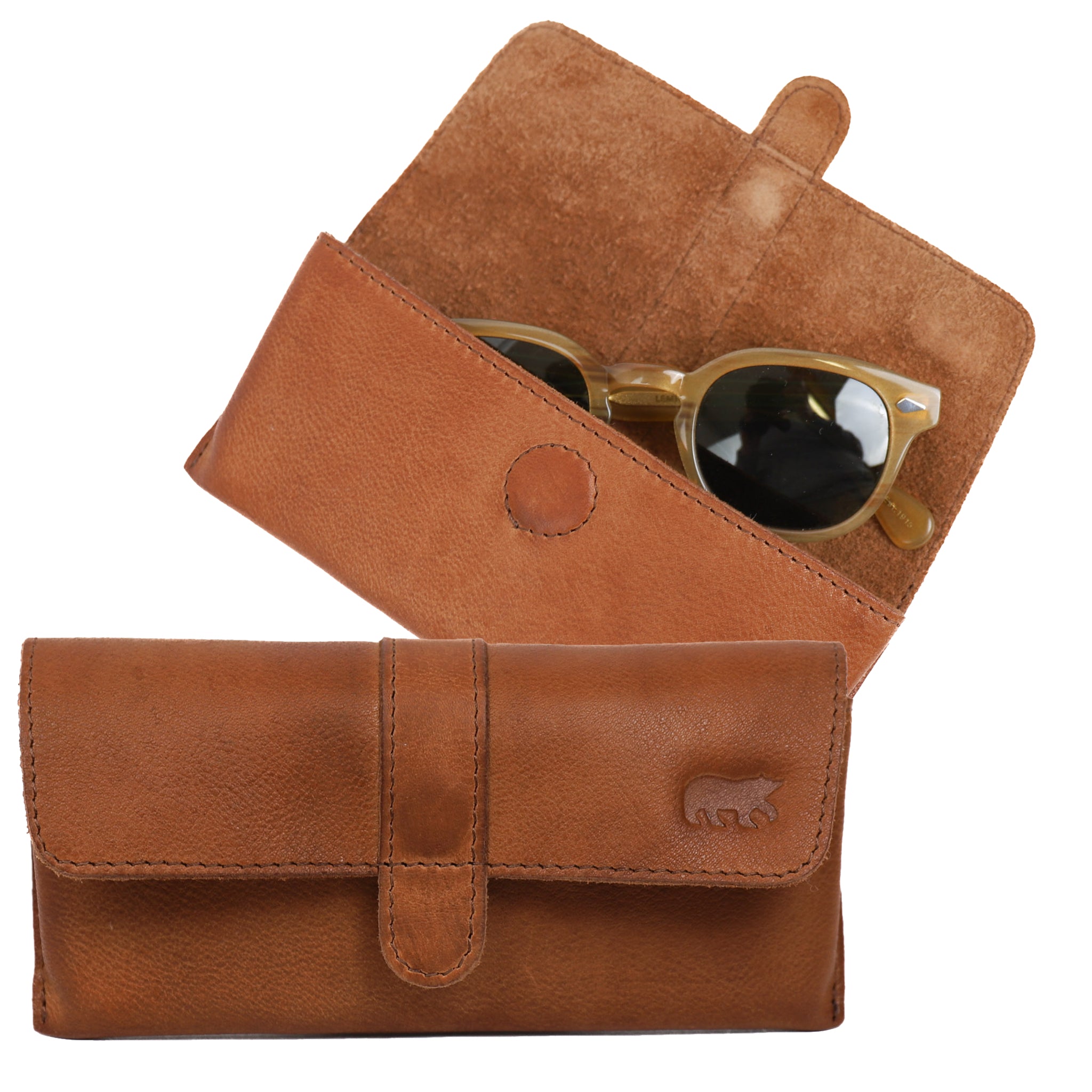 Brillenkoker 'Weta' cognac