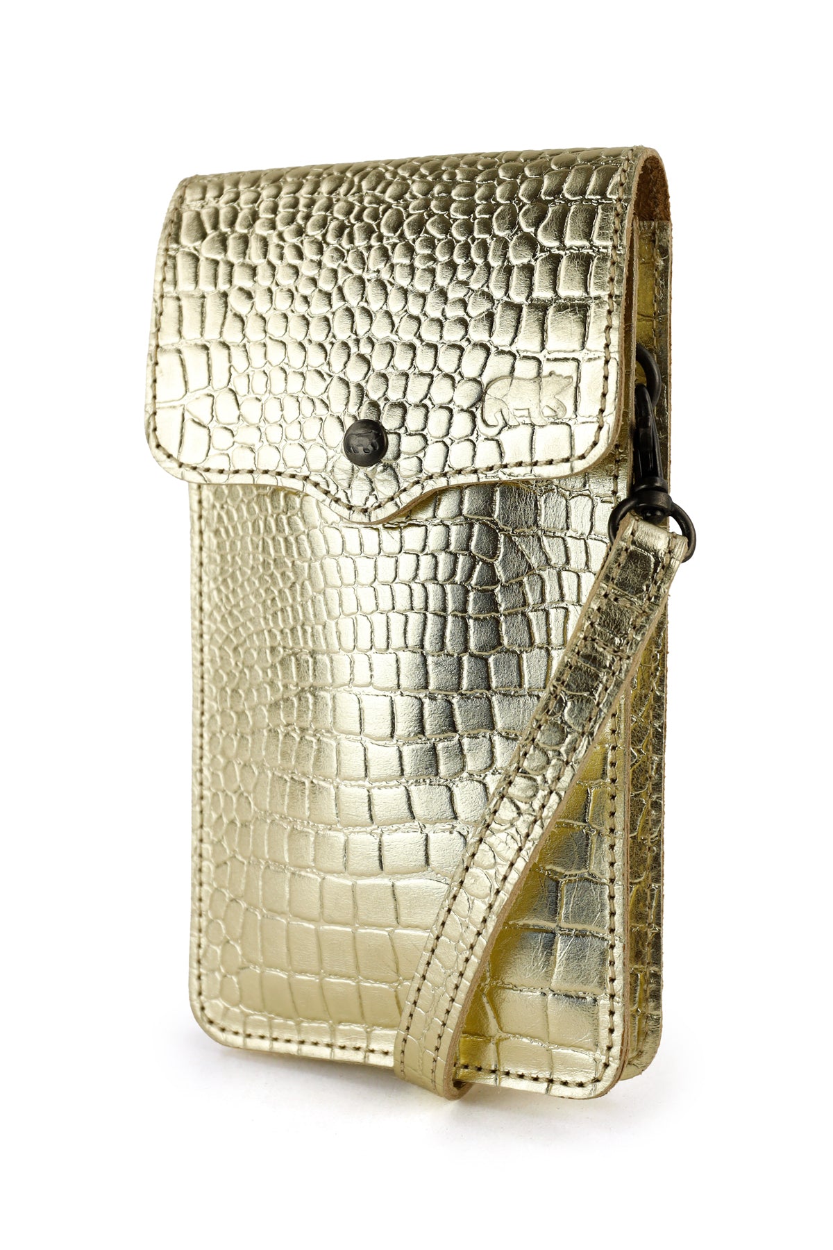 Telefoontasje 'Yori' croco champagne