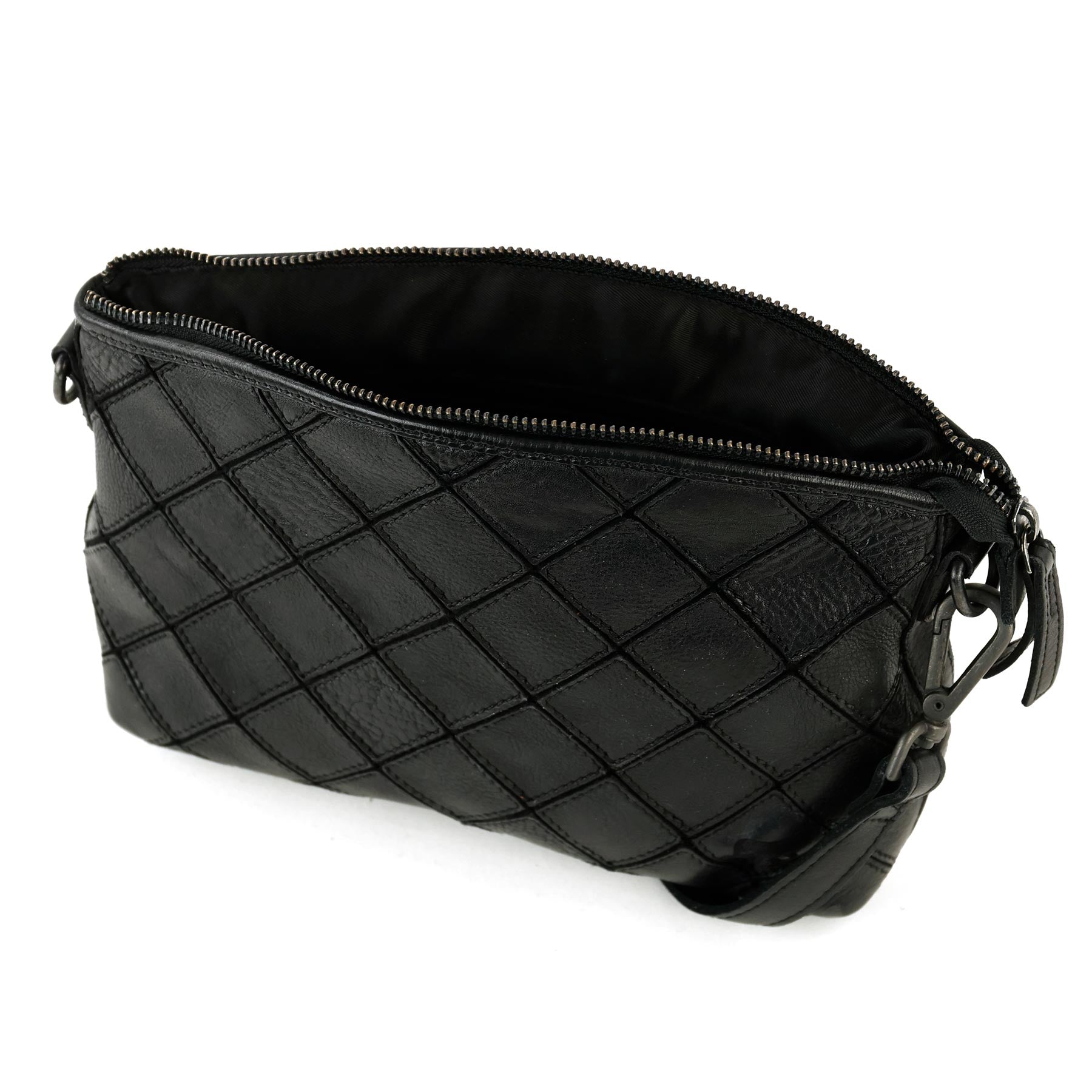 Patchwork shoulder bag 'Louise' black
