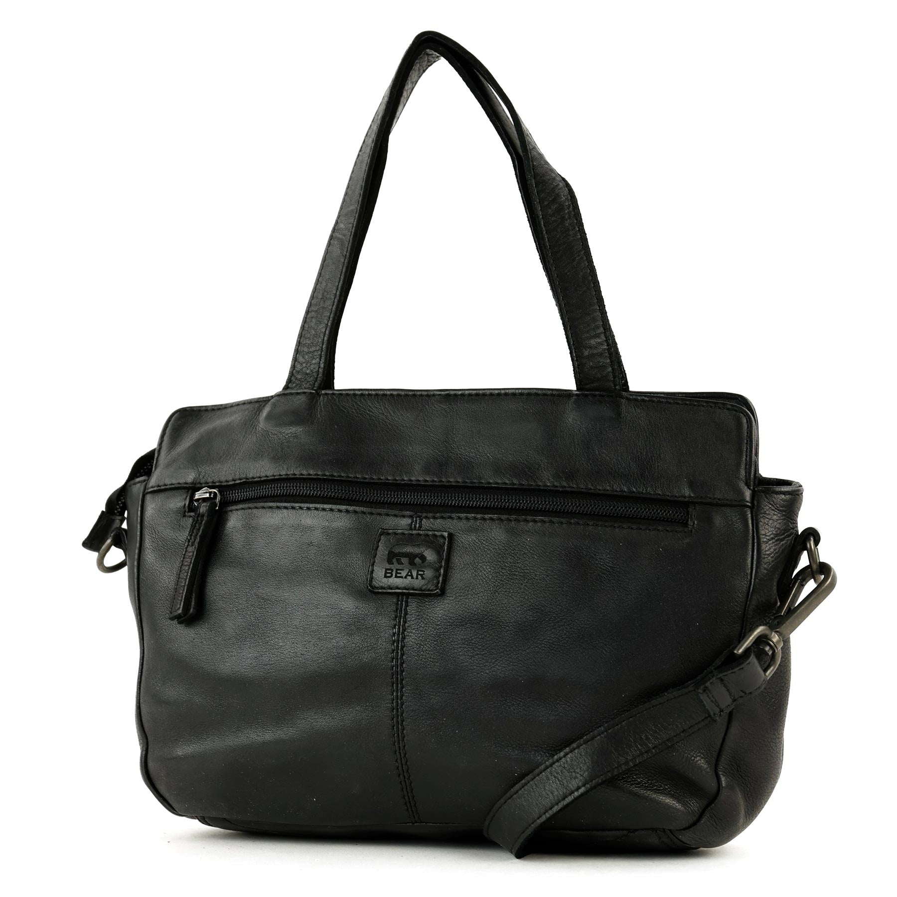 Patchwork hand/shoulder bag 'Alice' black