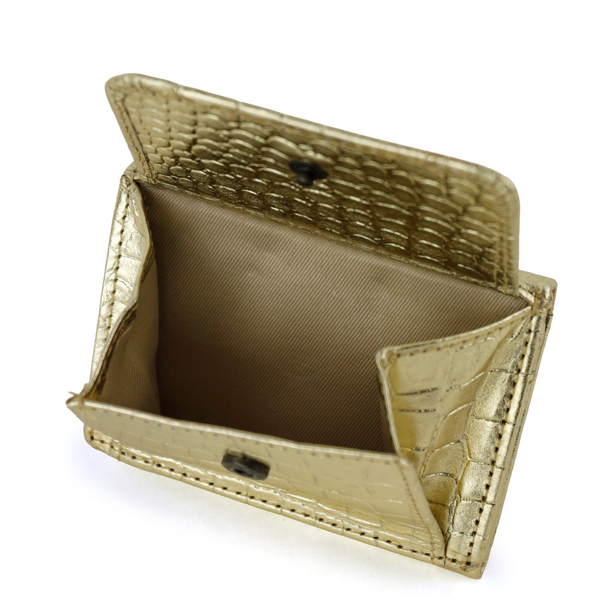 Wallet 'Nana' croco champagne