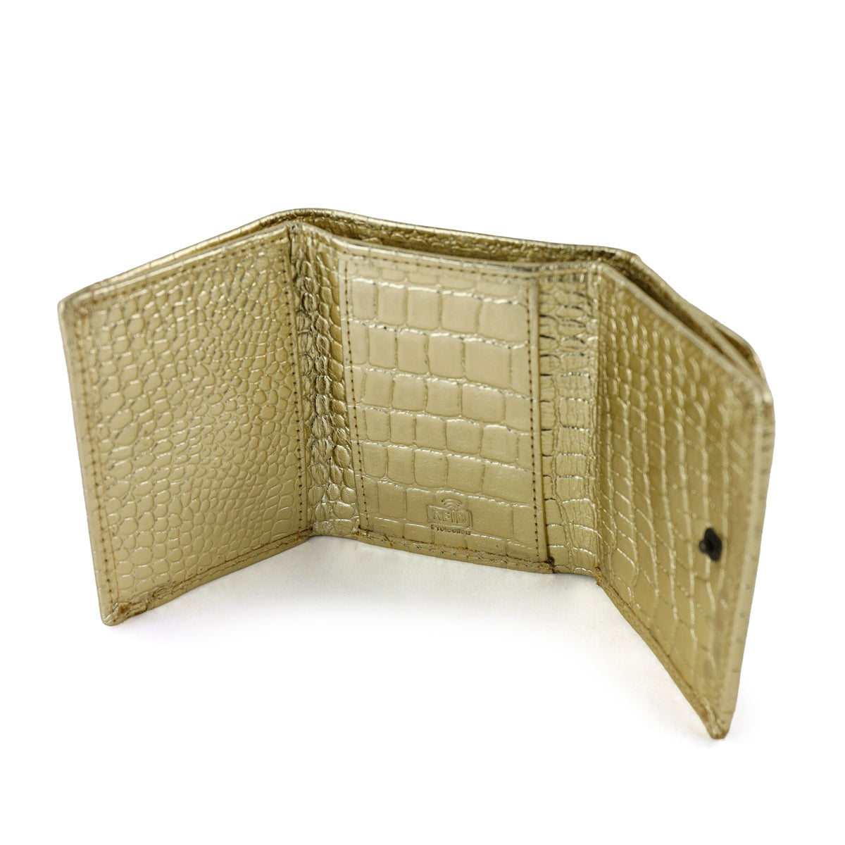 Portemonneetje 'Nana' croco champagne