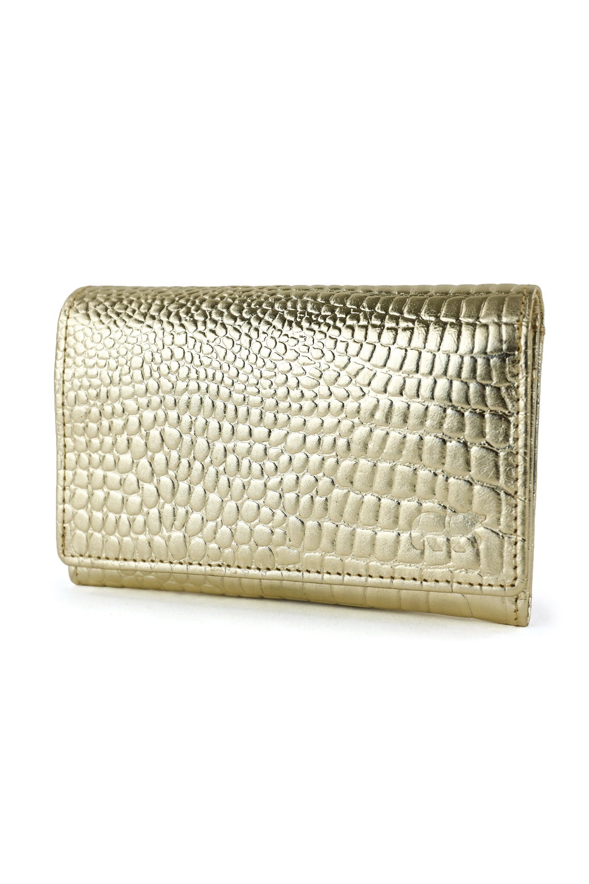 Overslag portemonnee 'Sweety' croco champagne