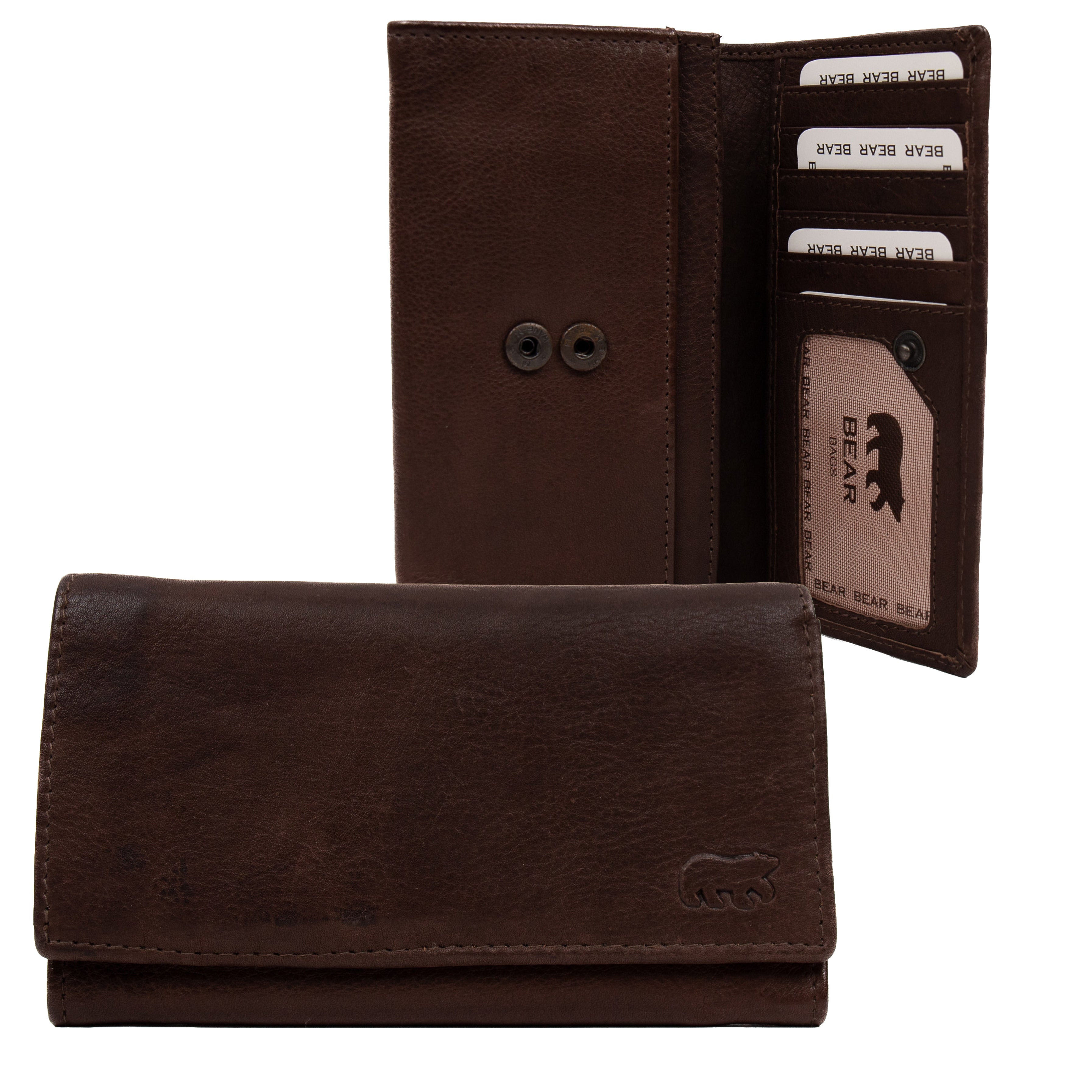 Wrap wallet 'Sweety' XL dark brown - CP 6041