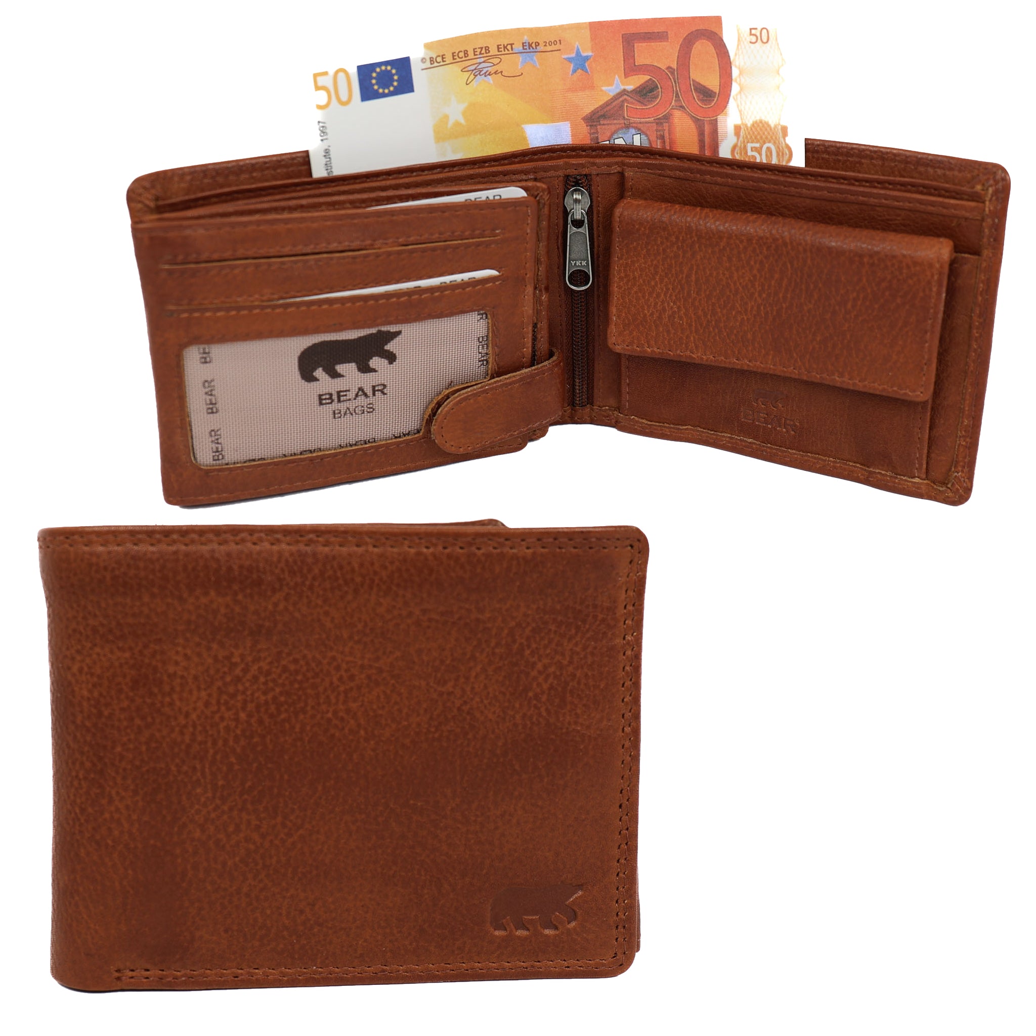Billfold 'Abel' cognac