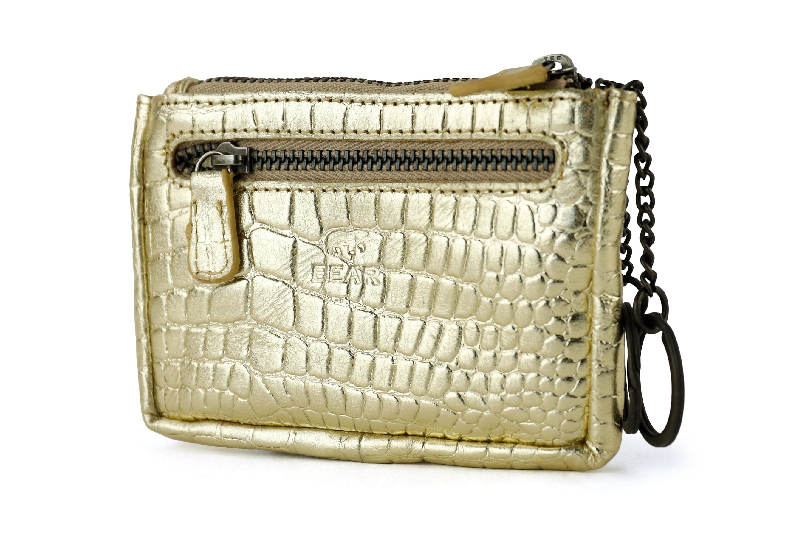 Sleuteletui 'Lyla' croco champagne