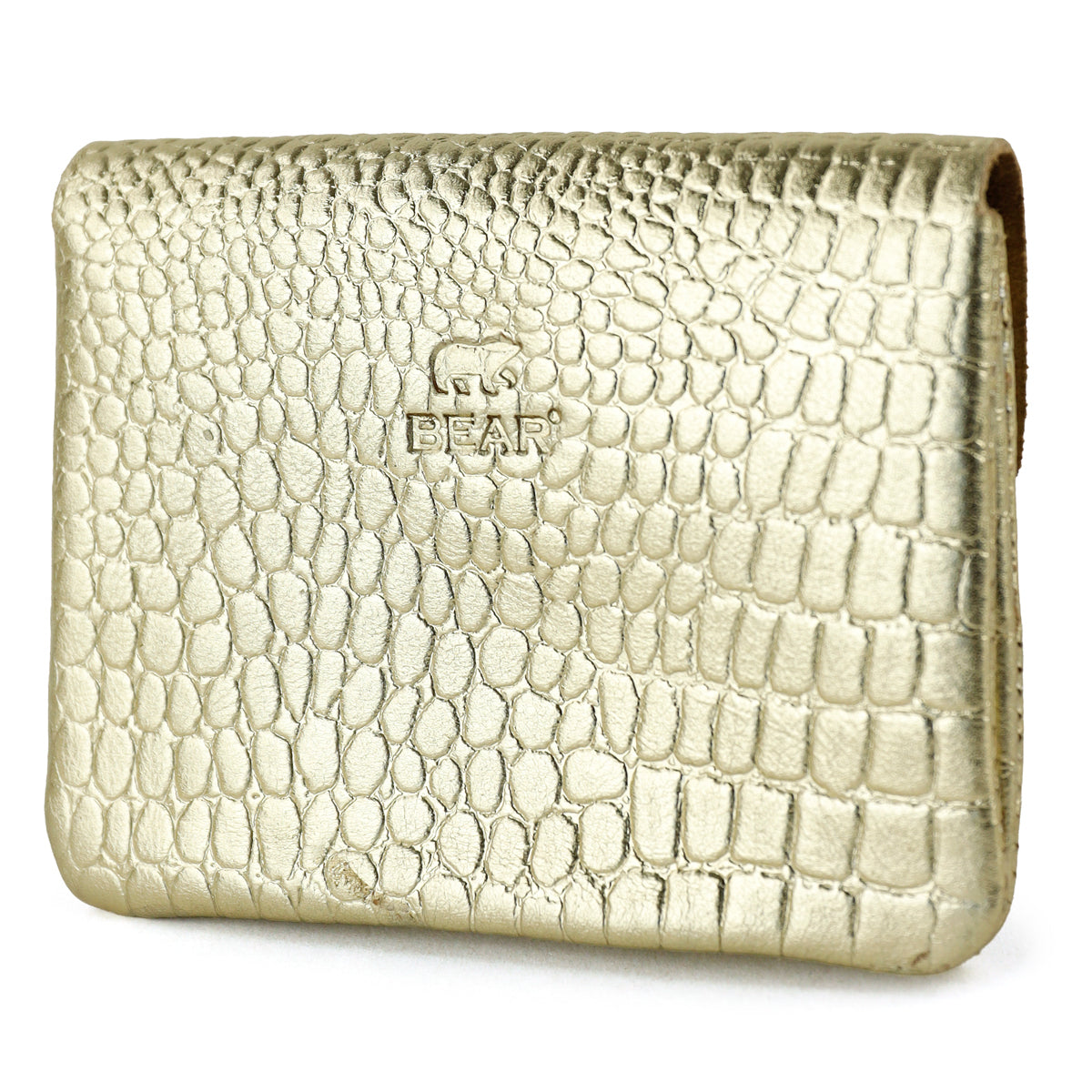 Wallet 'Pietje' croco champagne