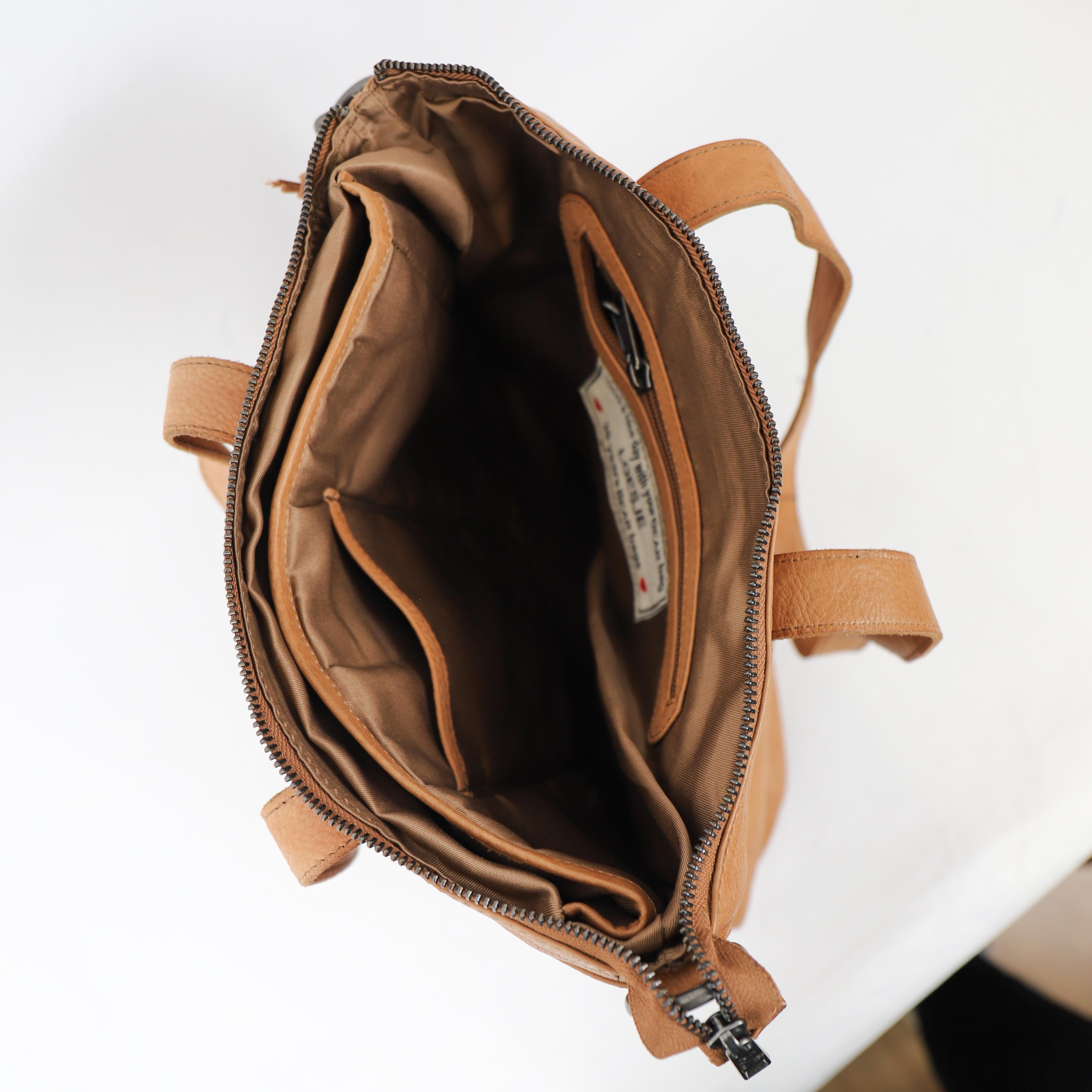 Hand/shoulder bag 'Loesie' taupe