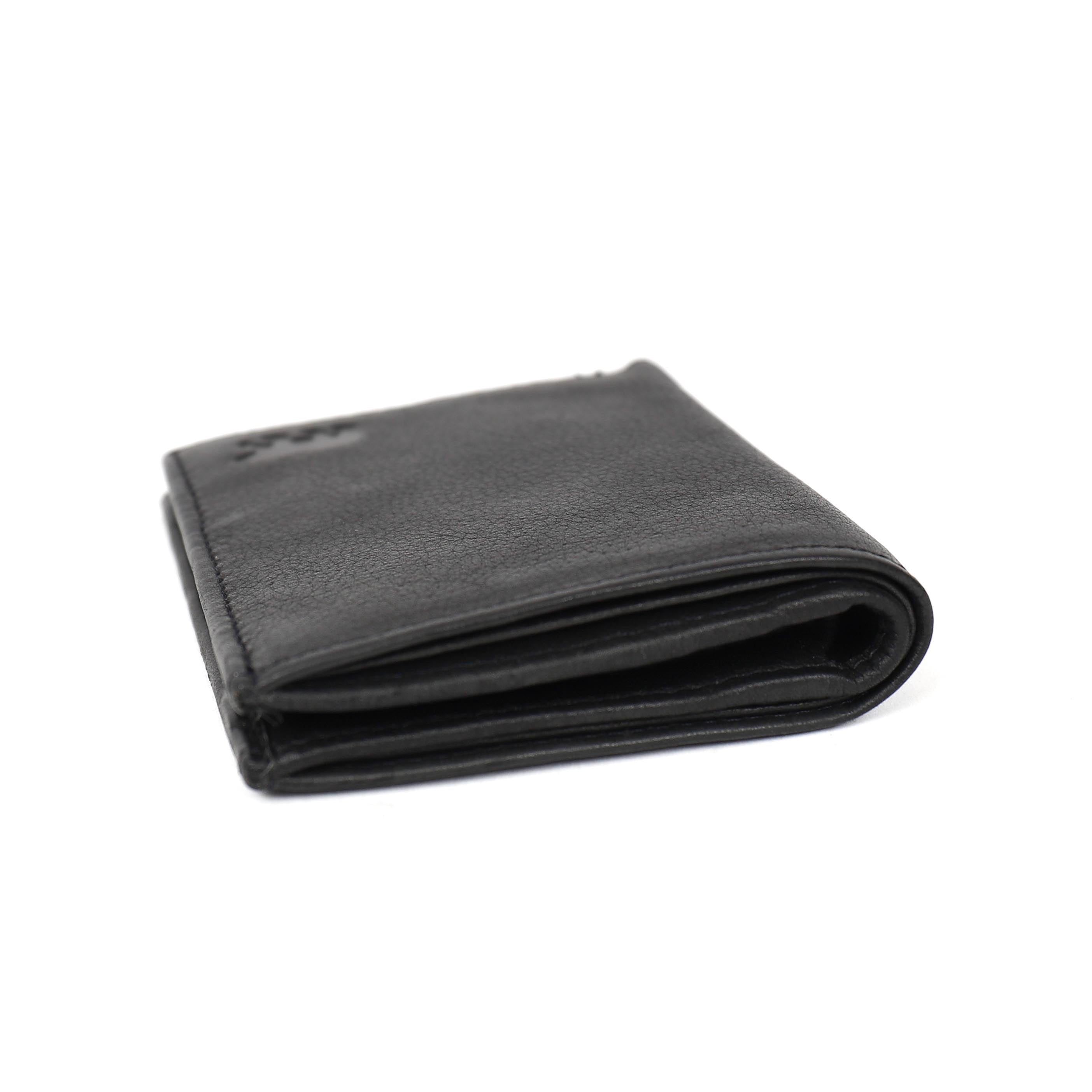 Billfold met drukknoop 'Noud' zwart