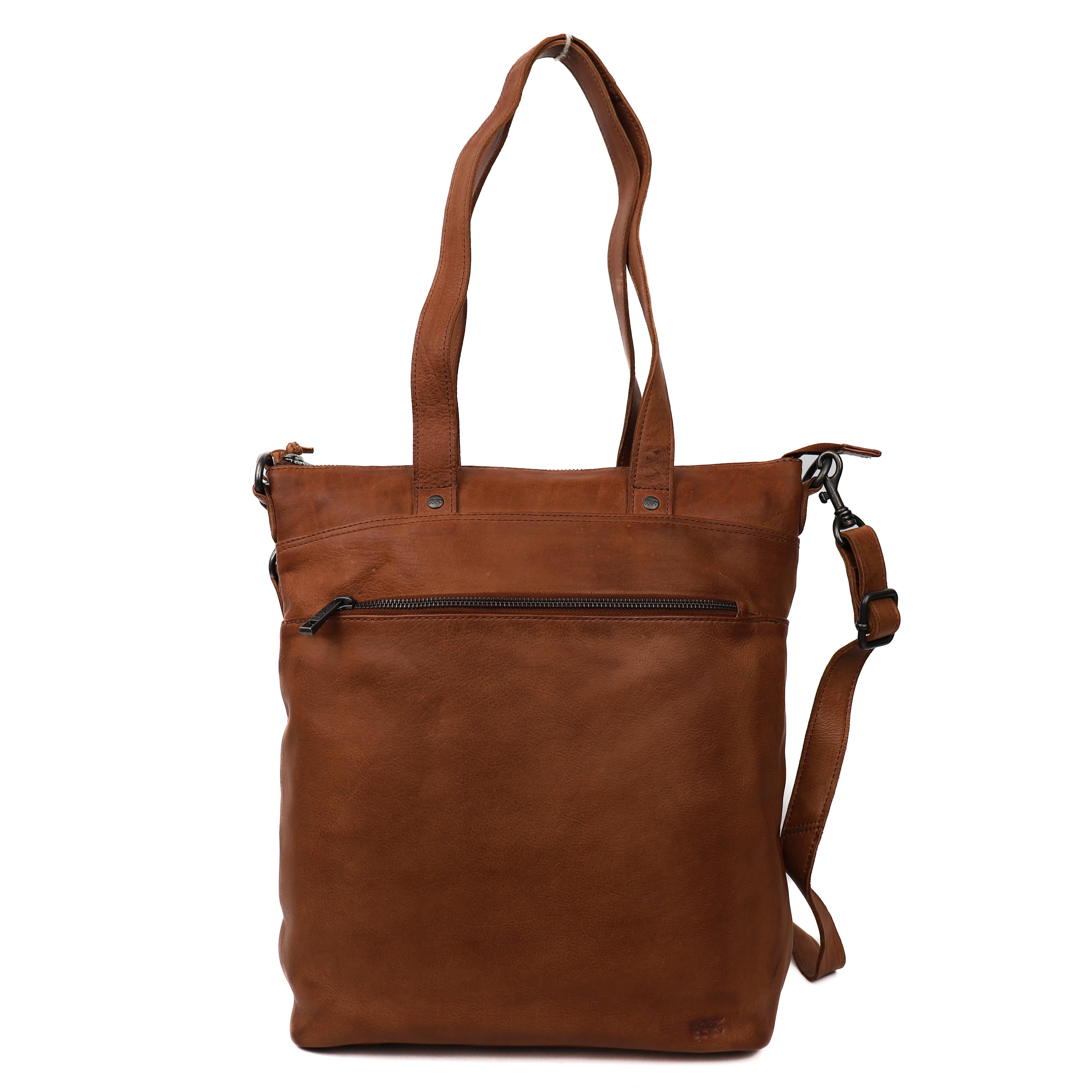 Hand/shoulder bag 'Loesie' cognac