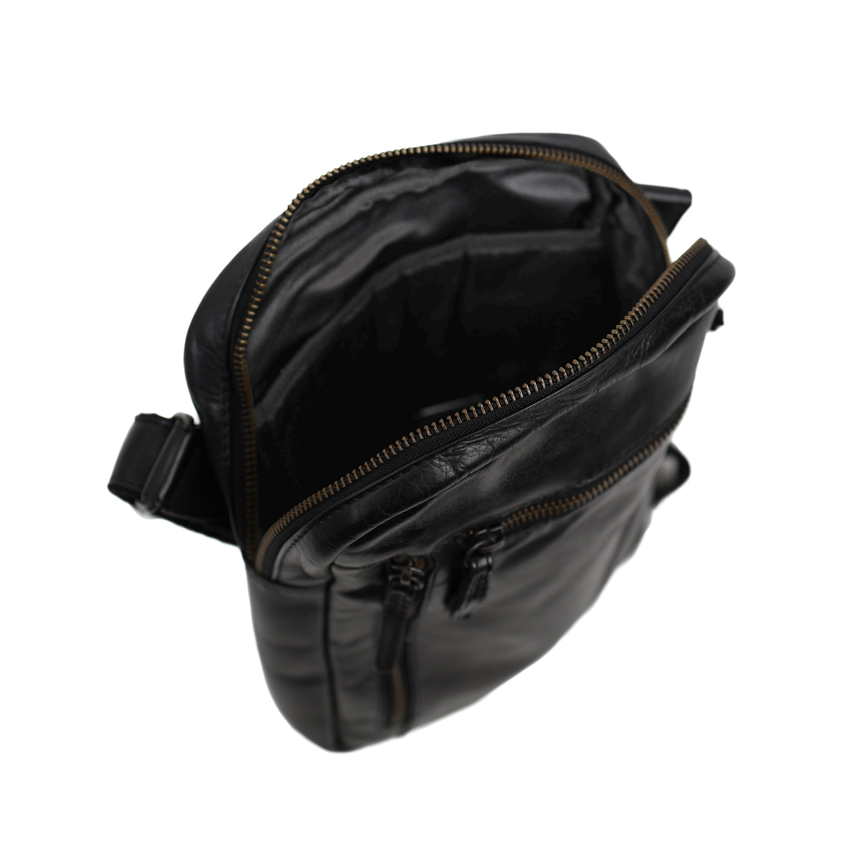 Shoulder bag with zippers 'Jody' black