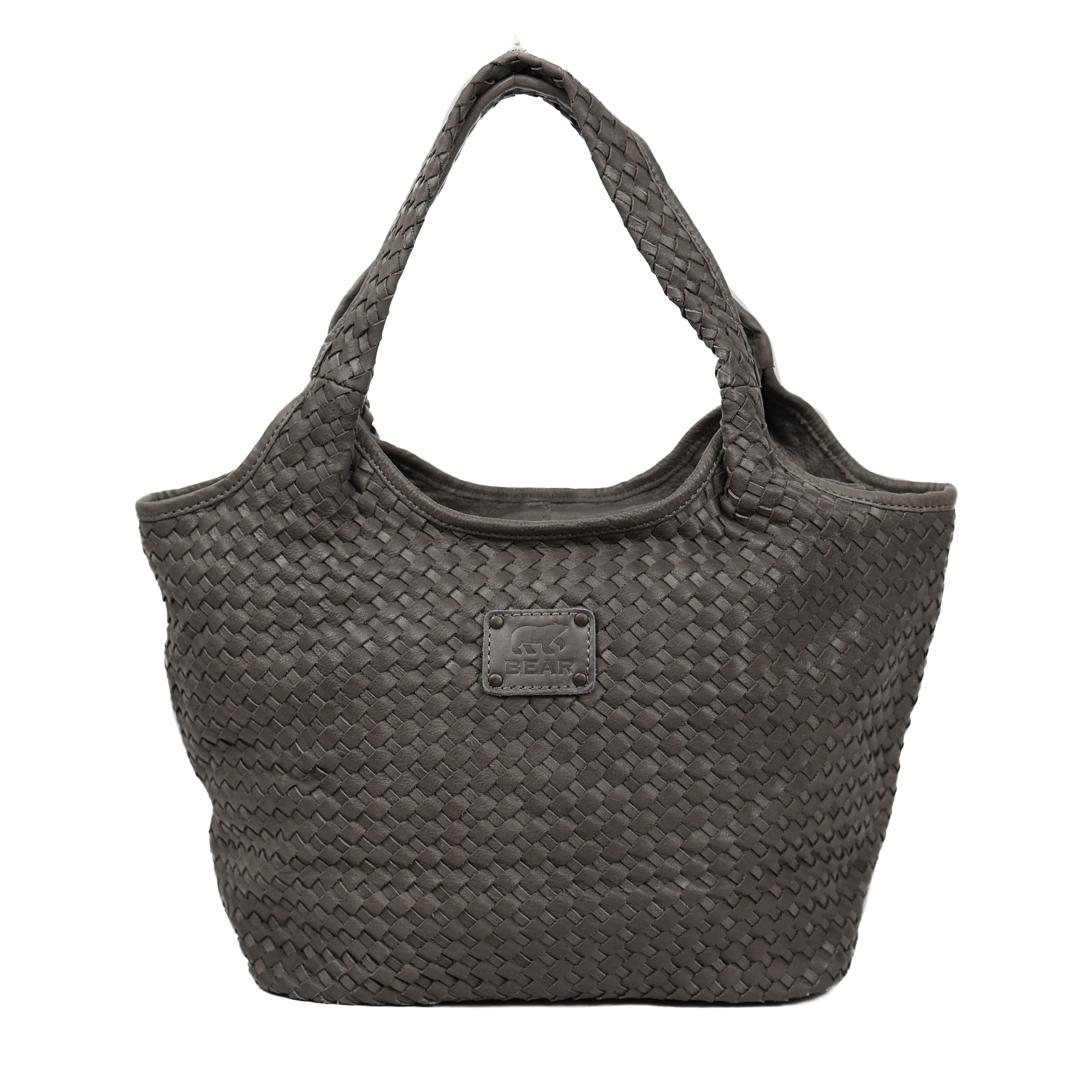 Braided hand/shoulder bag 'Juliëtte' grey