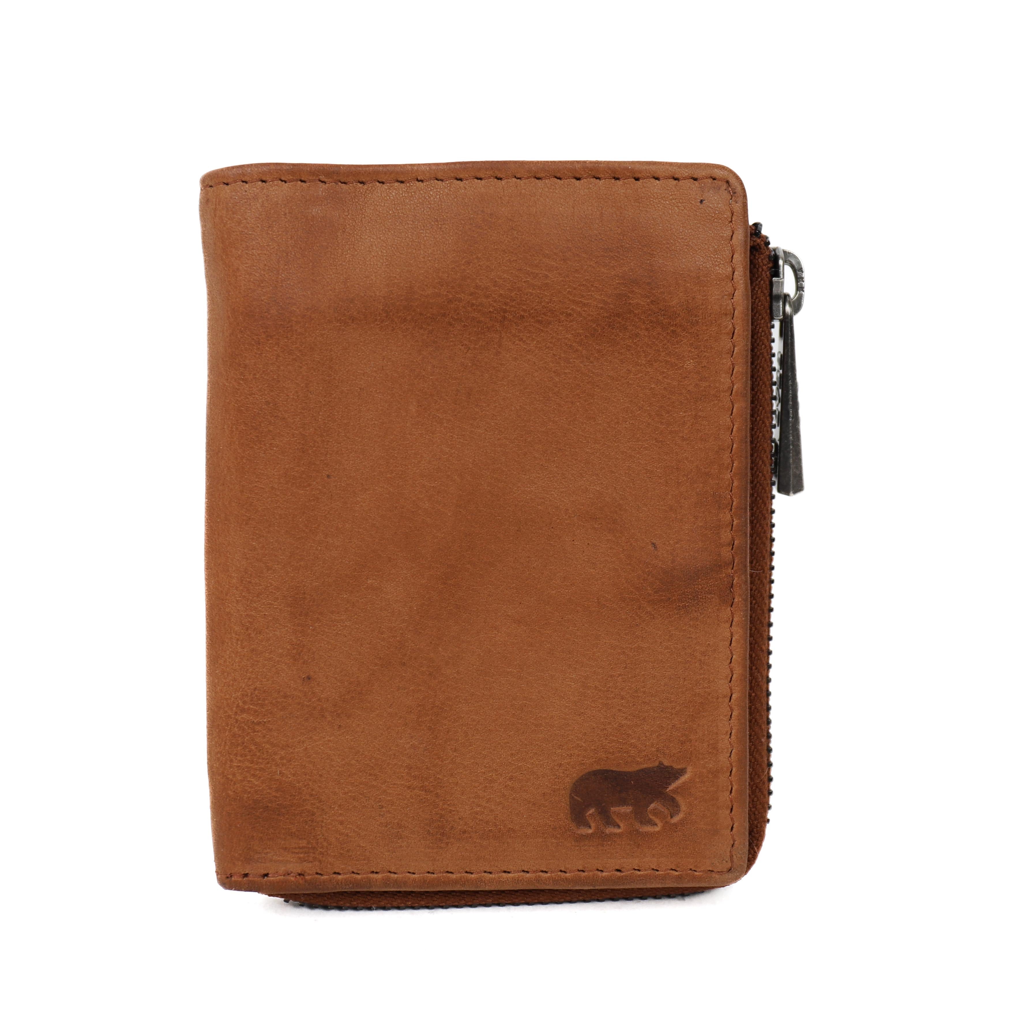 Zipper wallet 'Gungun' cognac