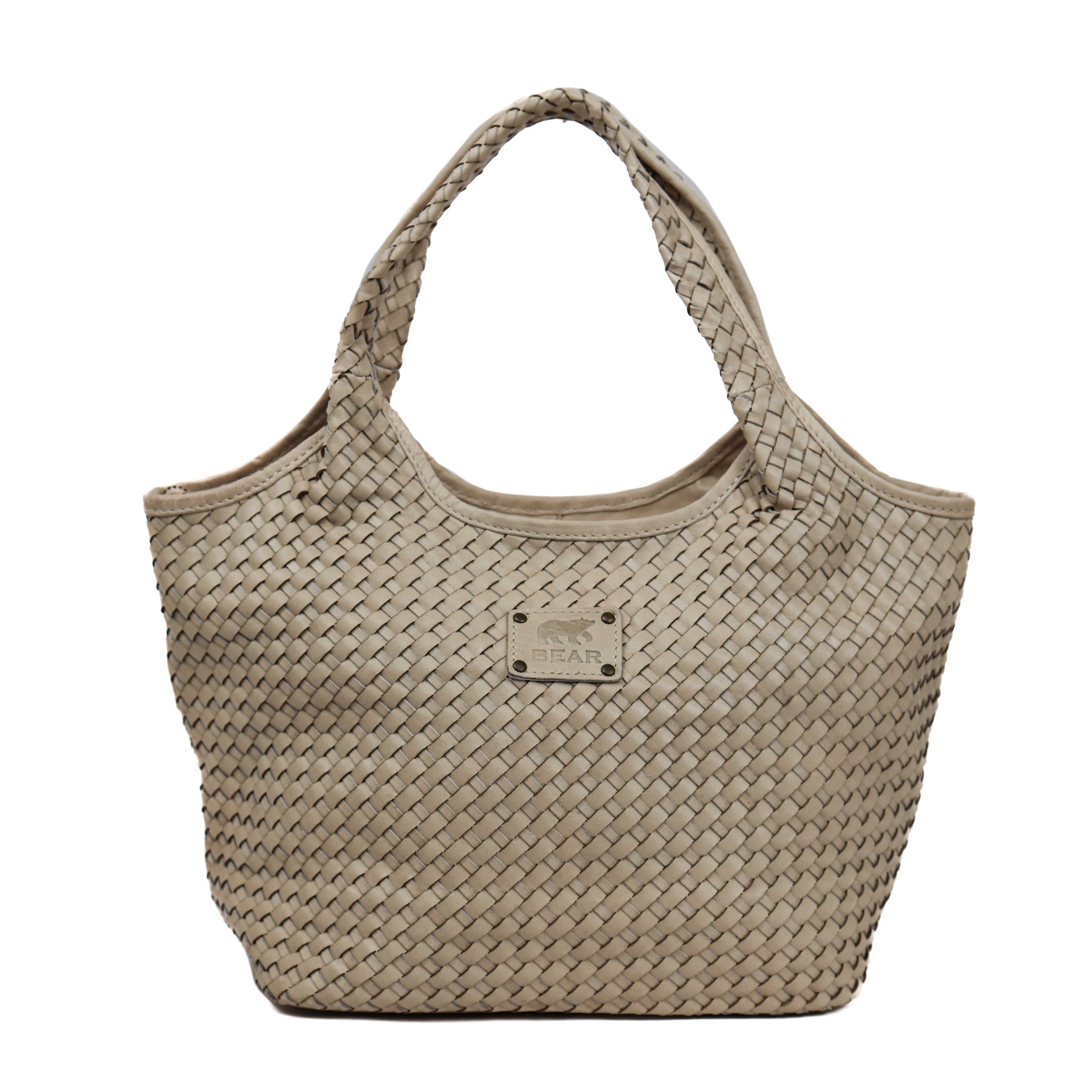 Braided hand/shoulder bag 'Juliëtte' cream