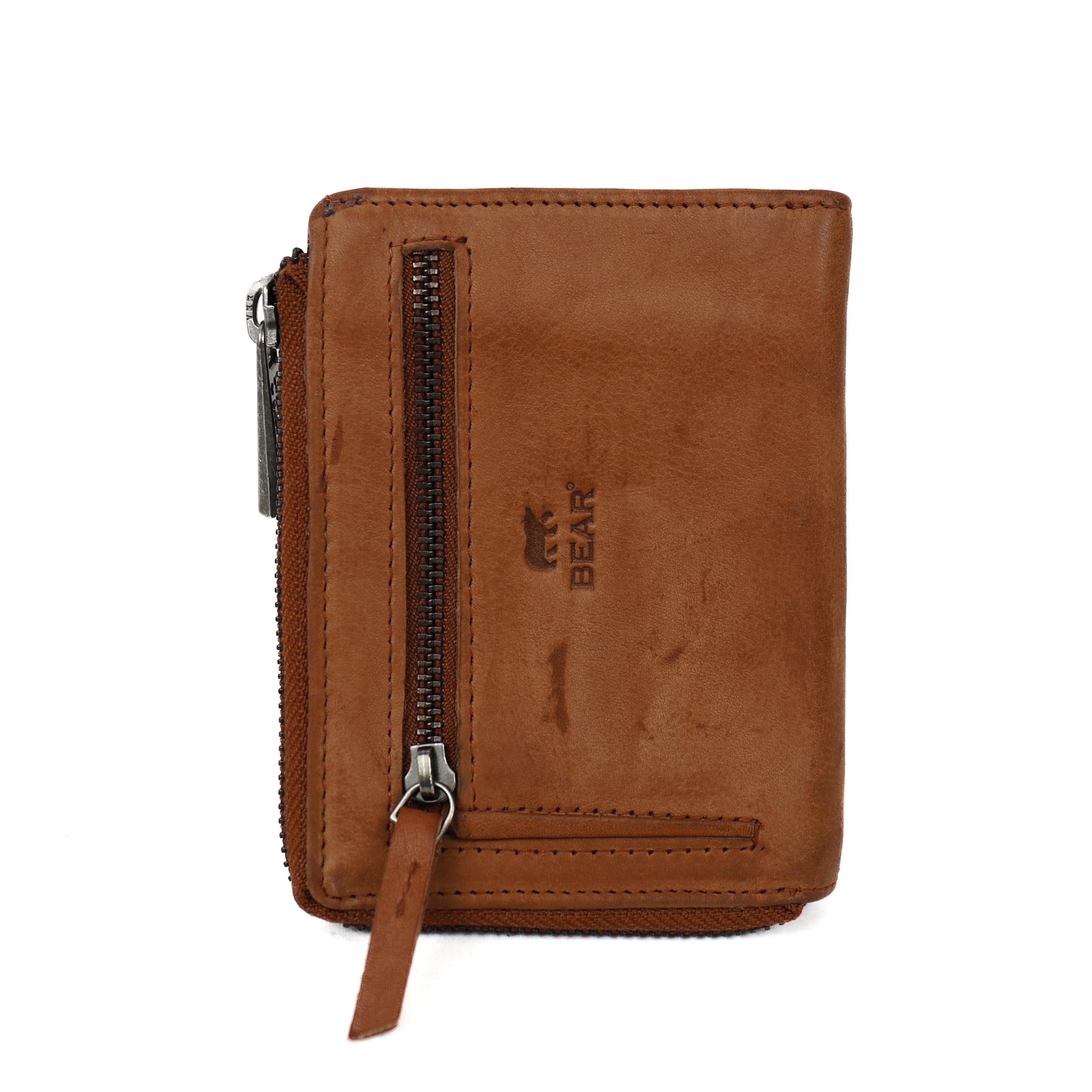 Zipper wallet 'Gungun' cognac