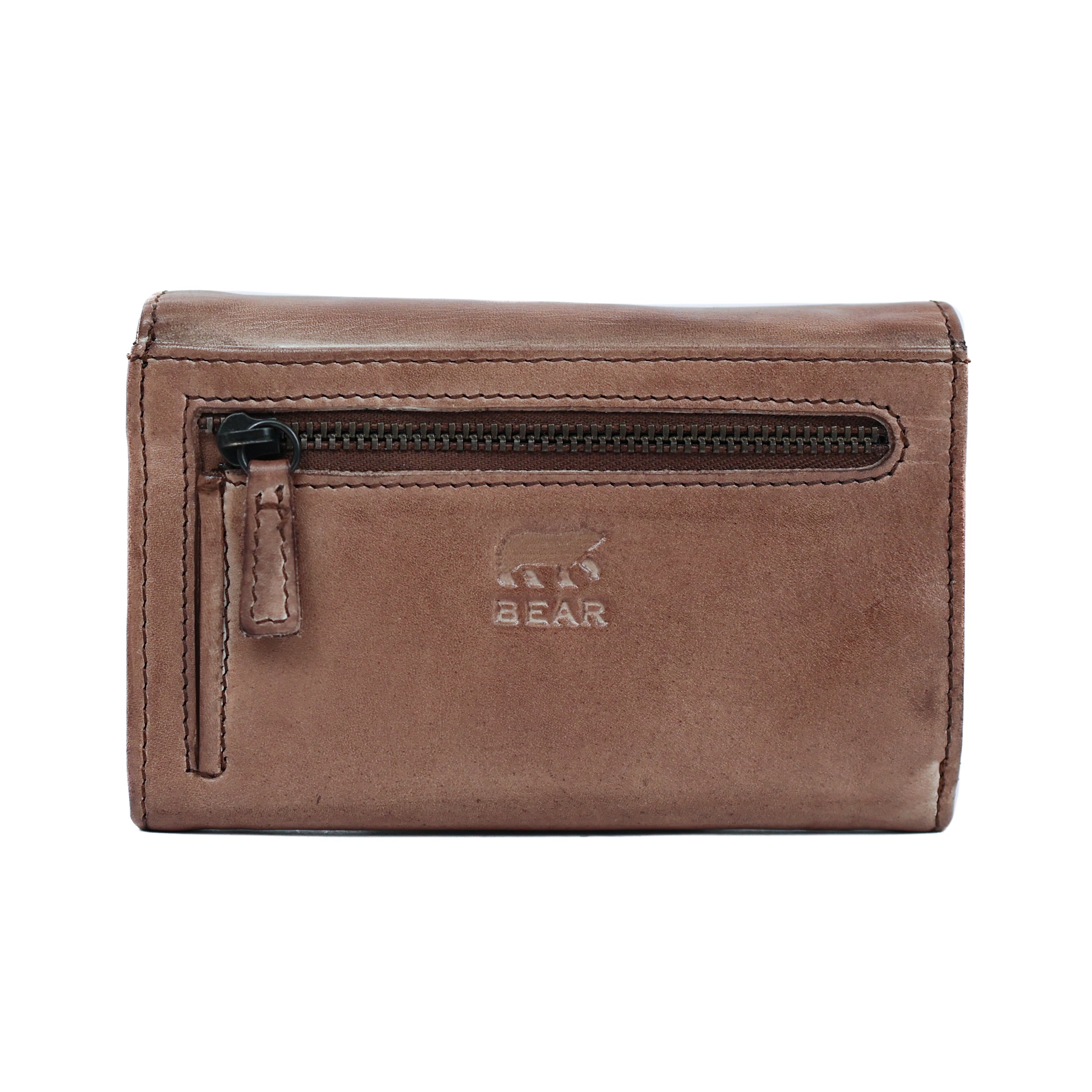 Overslag portemonnee 'Flappie' pewter