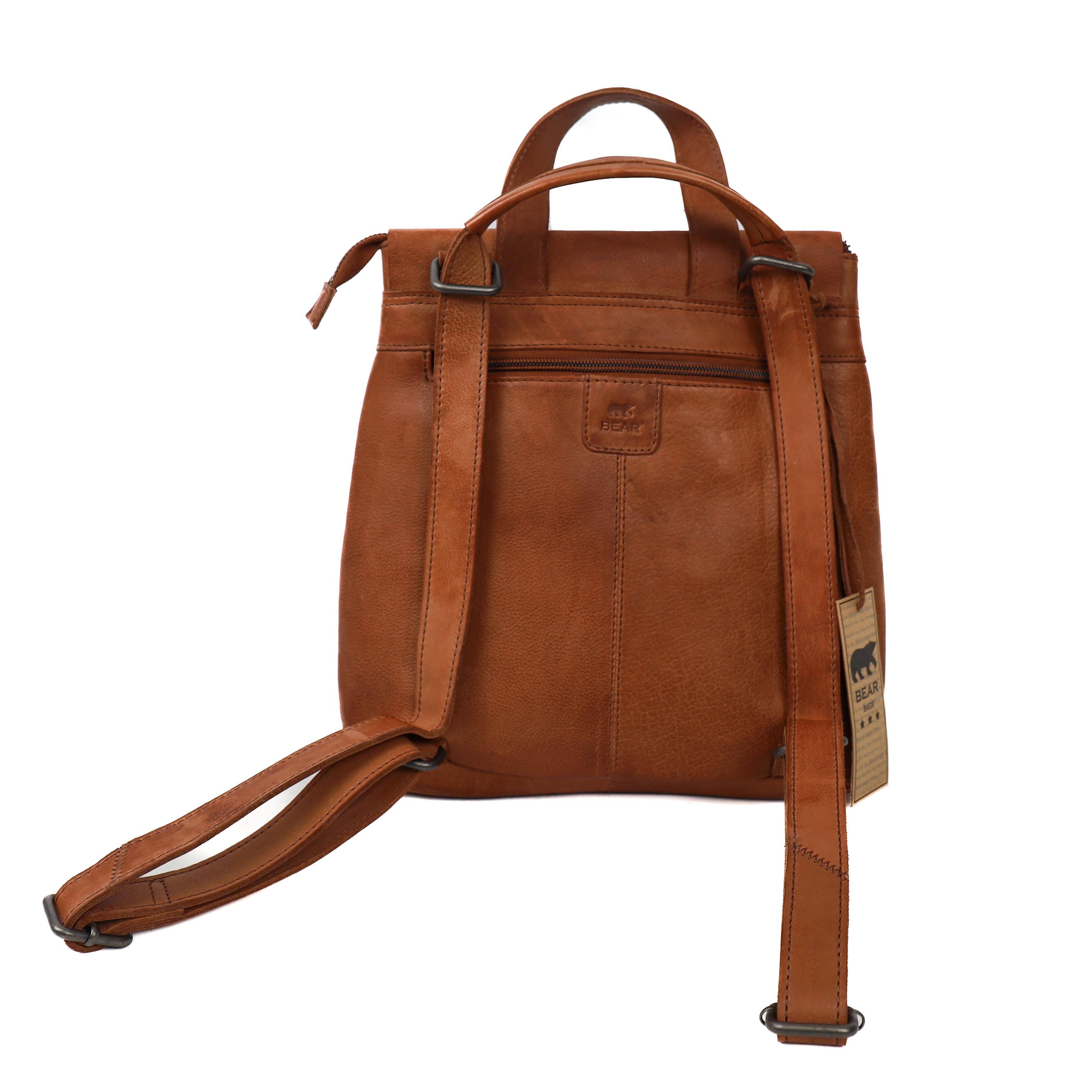 Backpack/shoulder bag 'Jesse' cognac