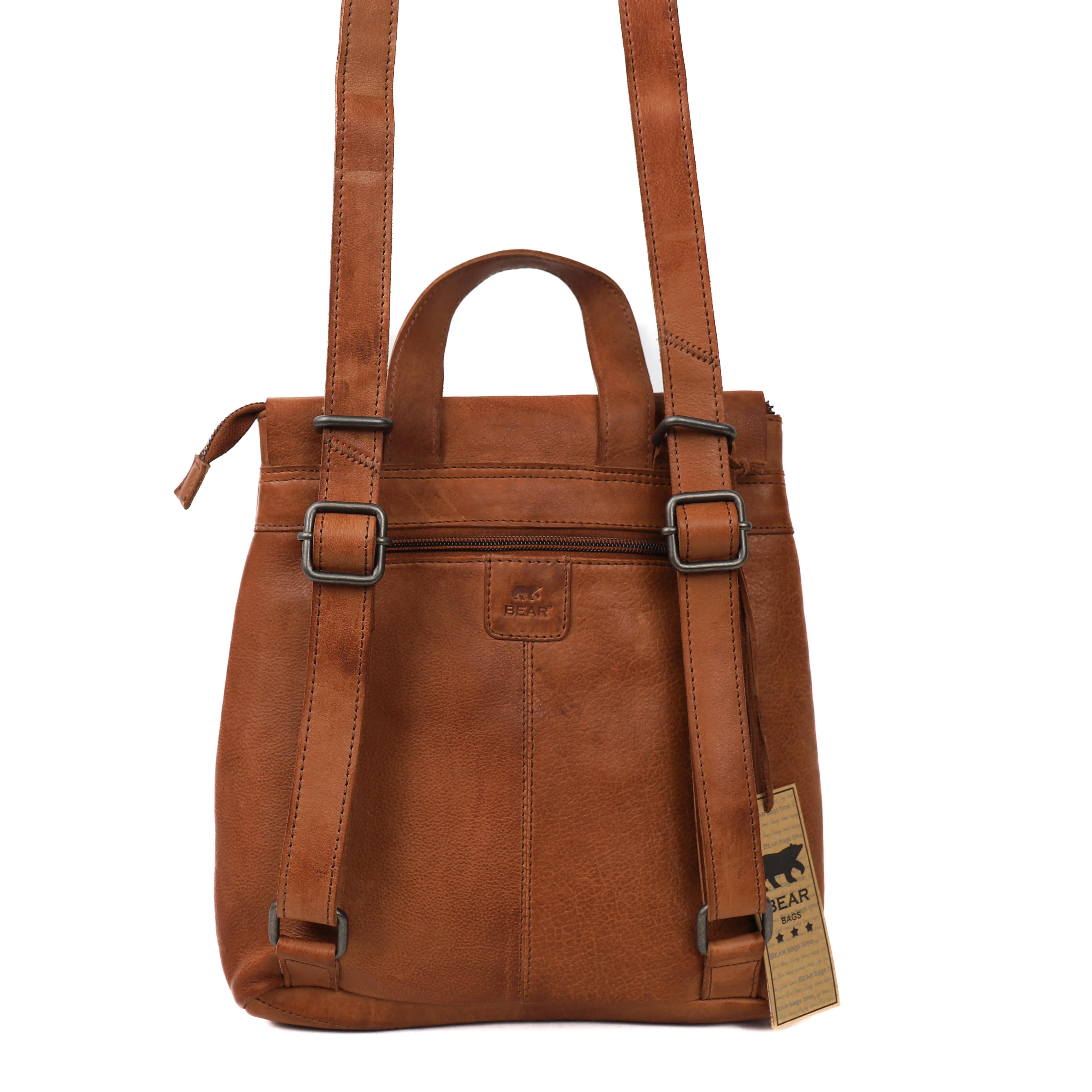 Backpack/shoulder bag 'Jesse' cognac