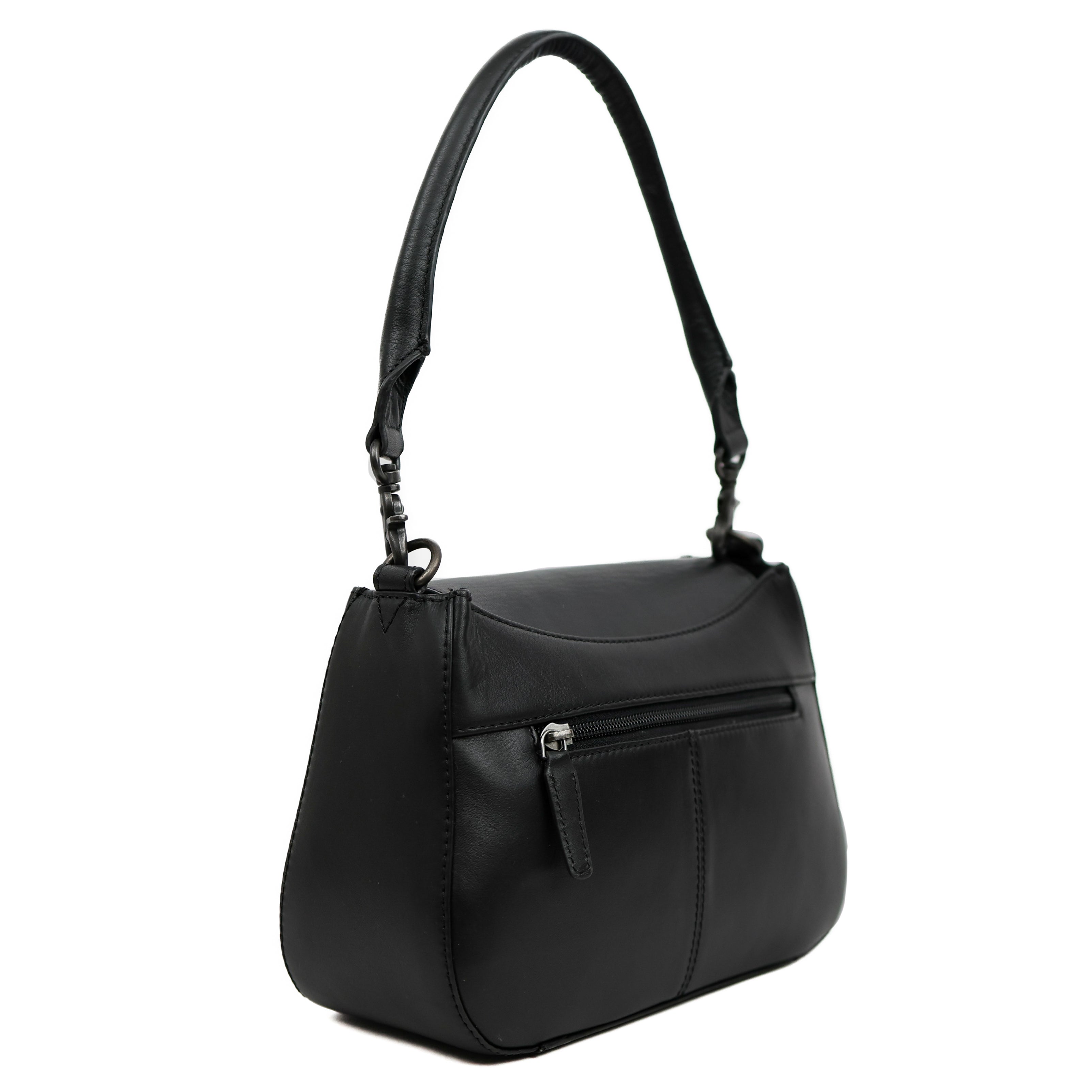 Hand-/schoudertasje met flap 'Fenna' Black