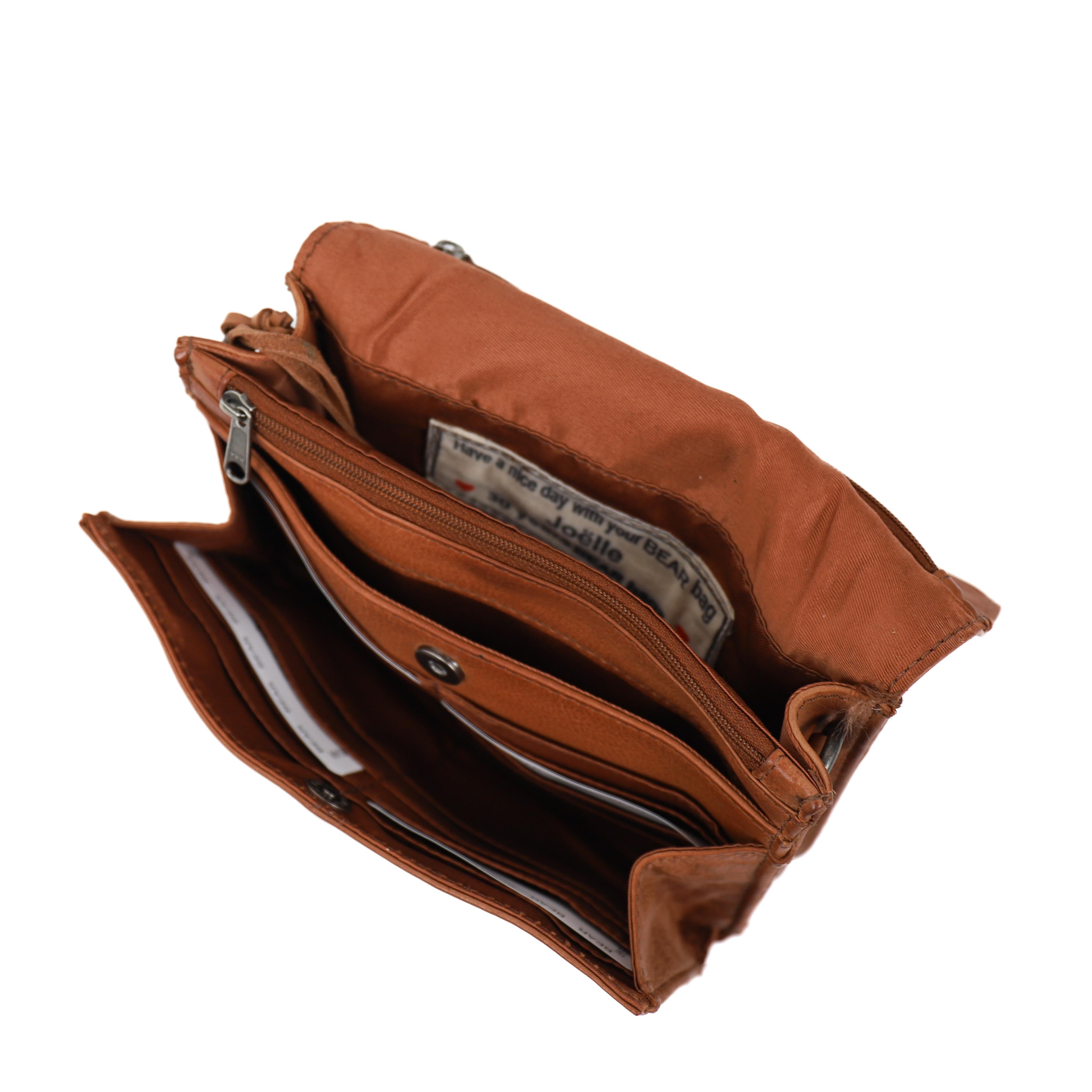 Envelope bag 'Joëlle' cognac