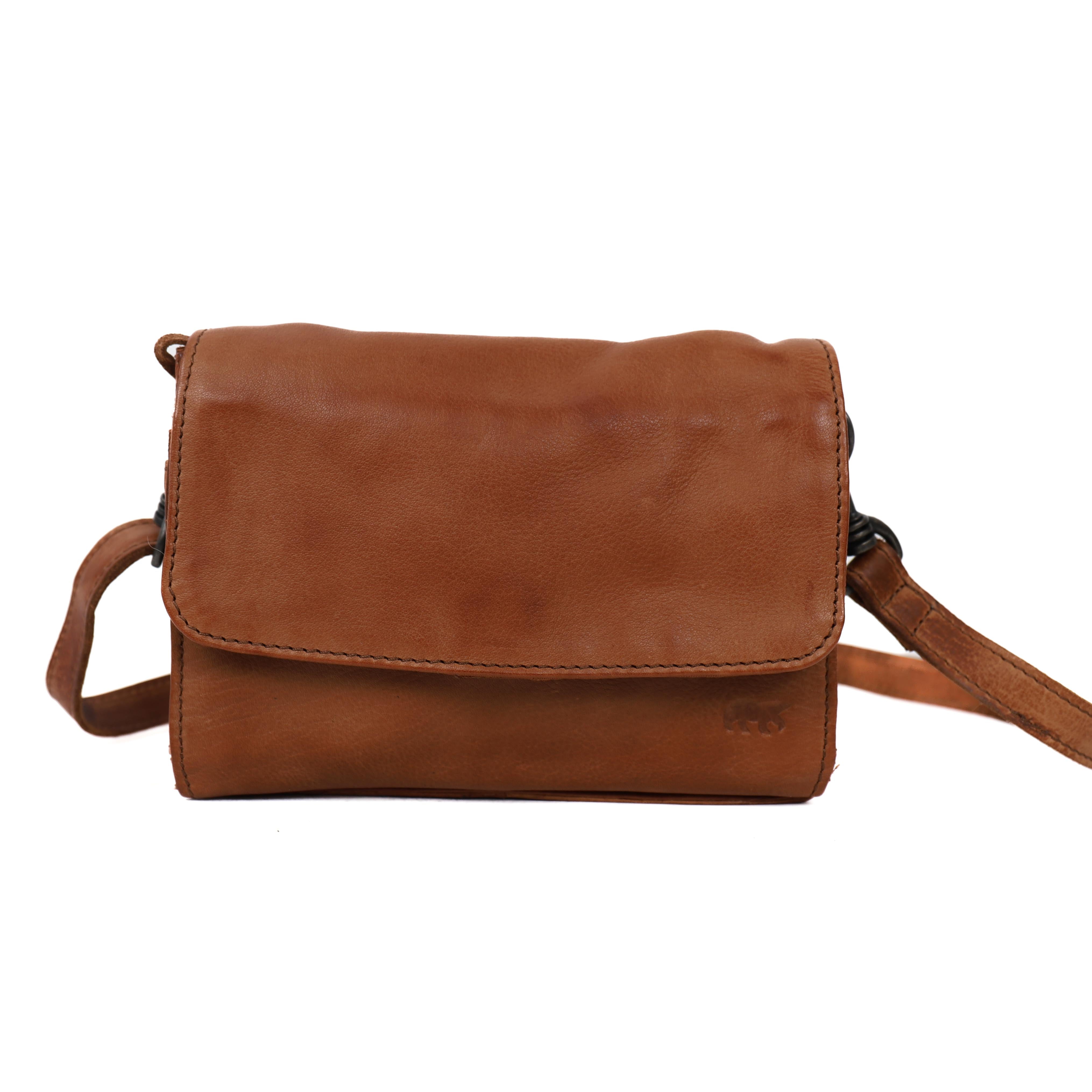 Envelope bag 'Joëlle' cognac