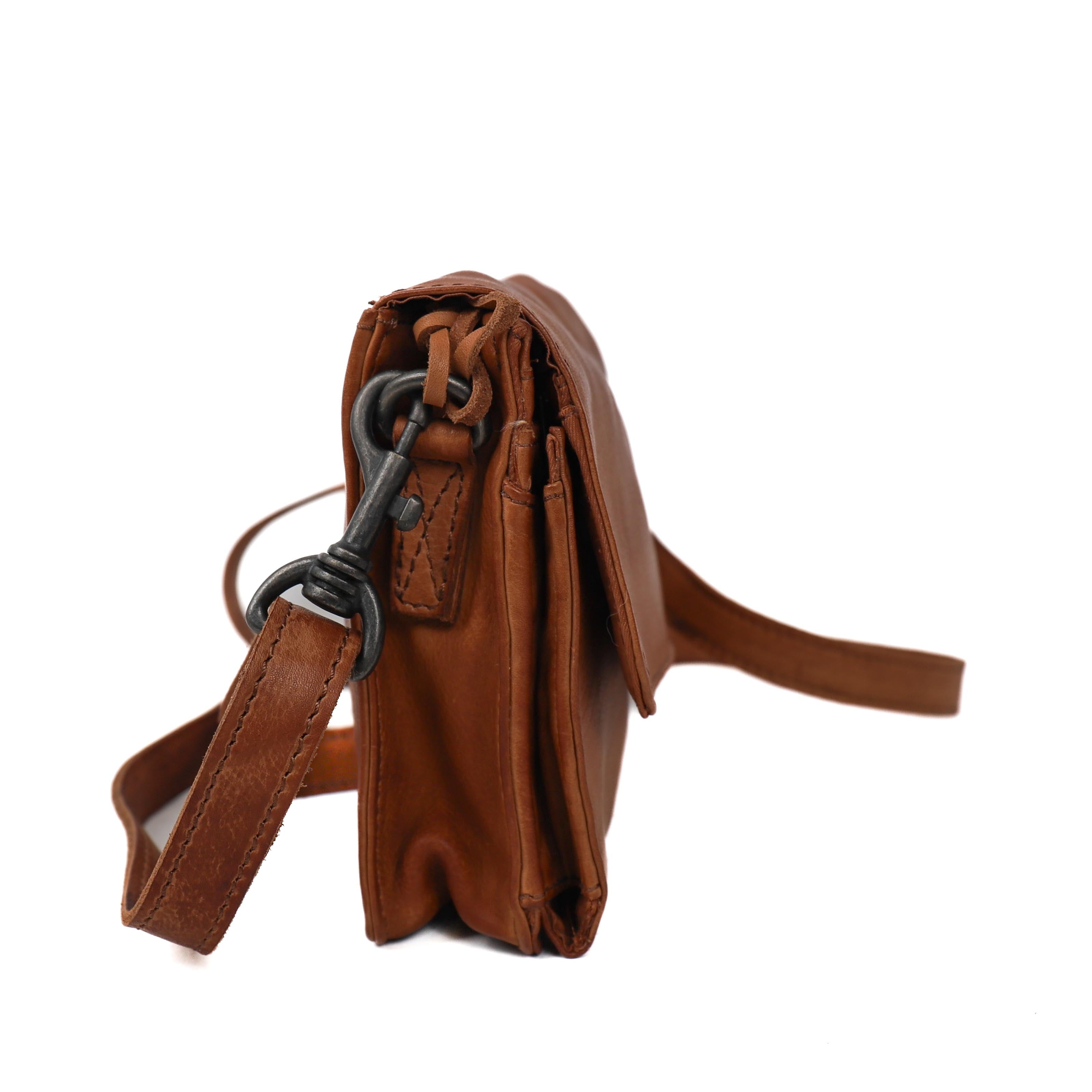 Envelope bag 'Joëlle' cognac