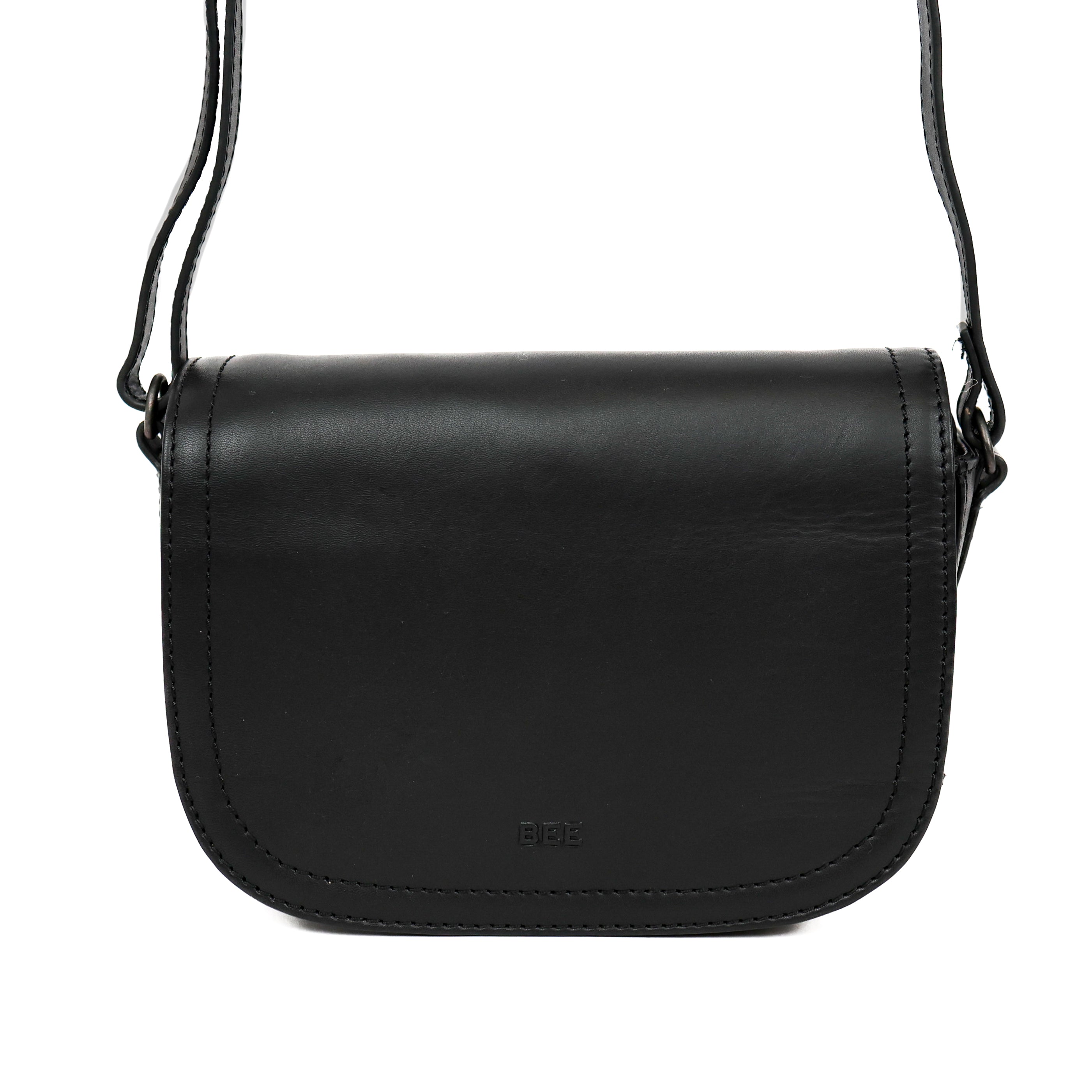 Schoudertasje met flap 'Anastasia' Black