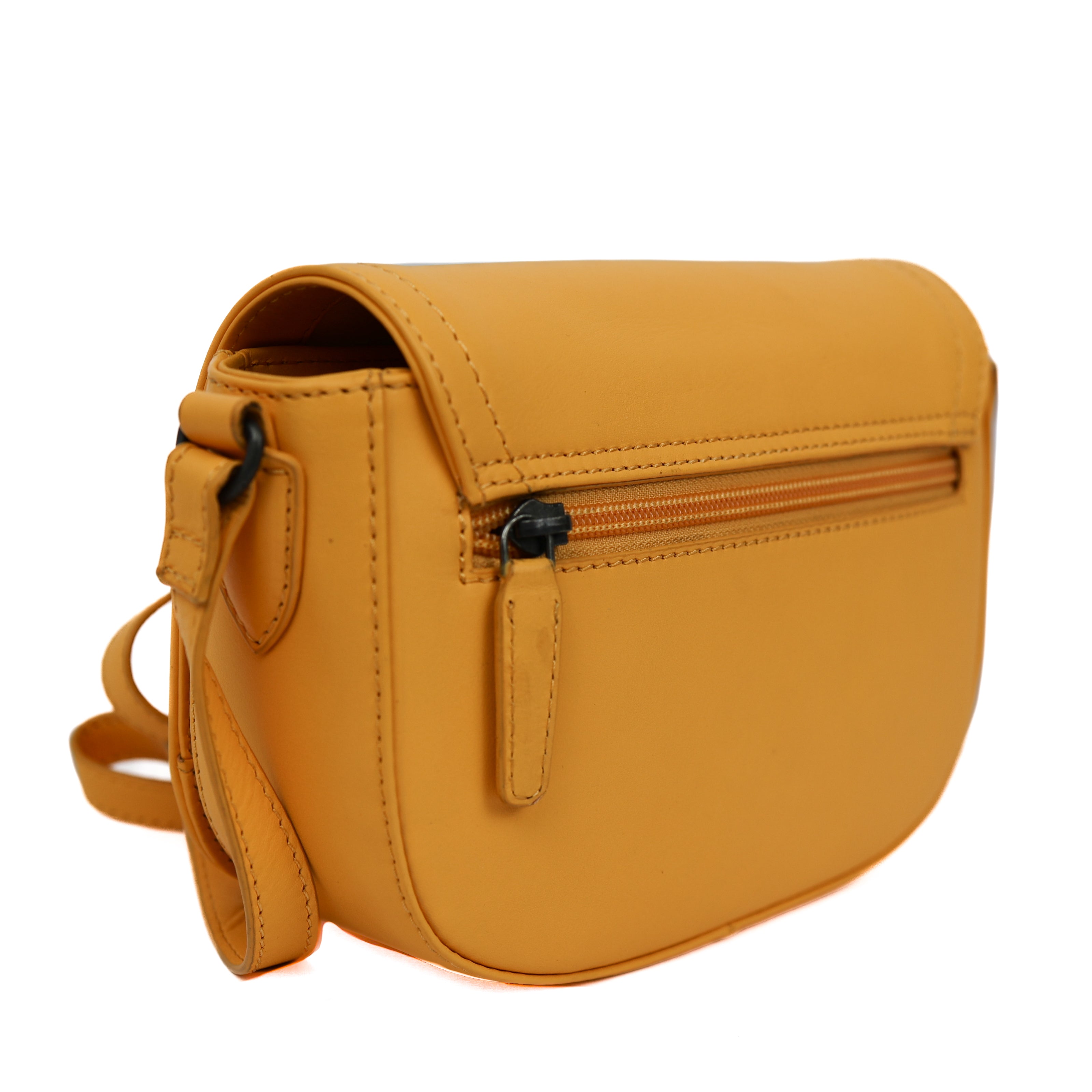 Schoudertasje met flap 'Anastasia' Yellow