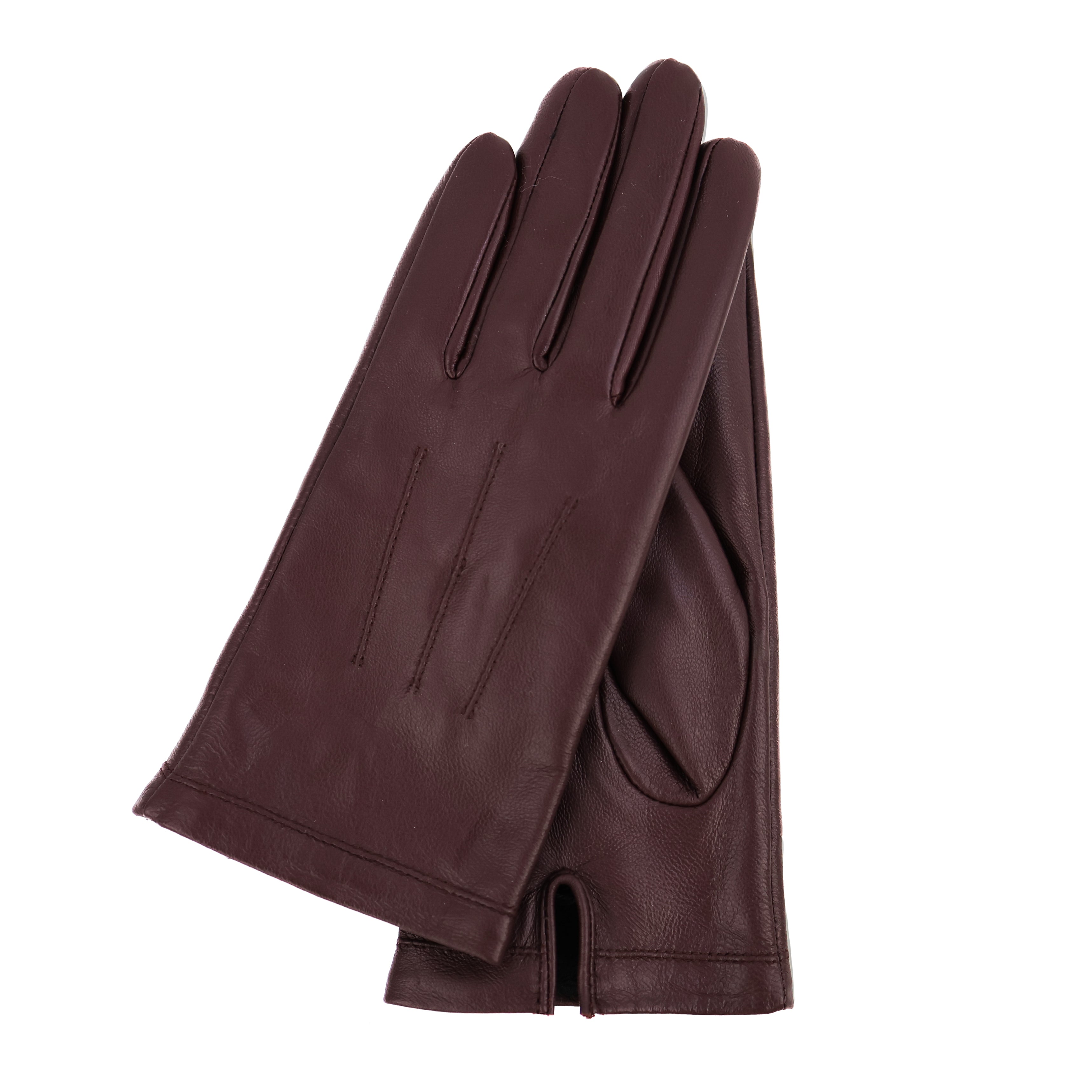 Leather ladies gloves 'Claudia' burgundy