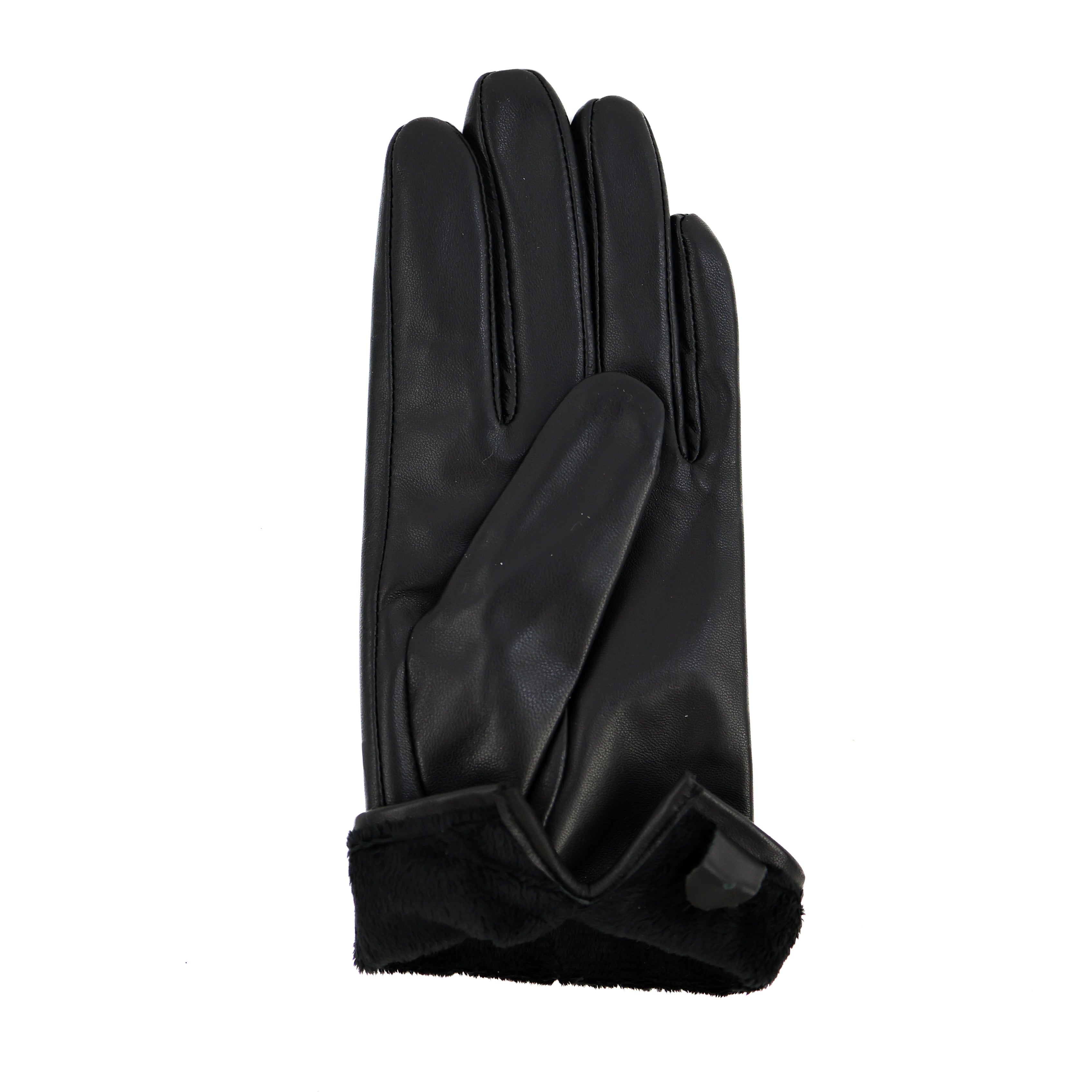 Leather women's gloves 'Claudia' black
