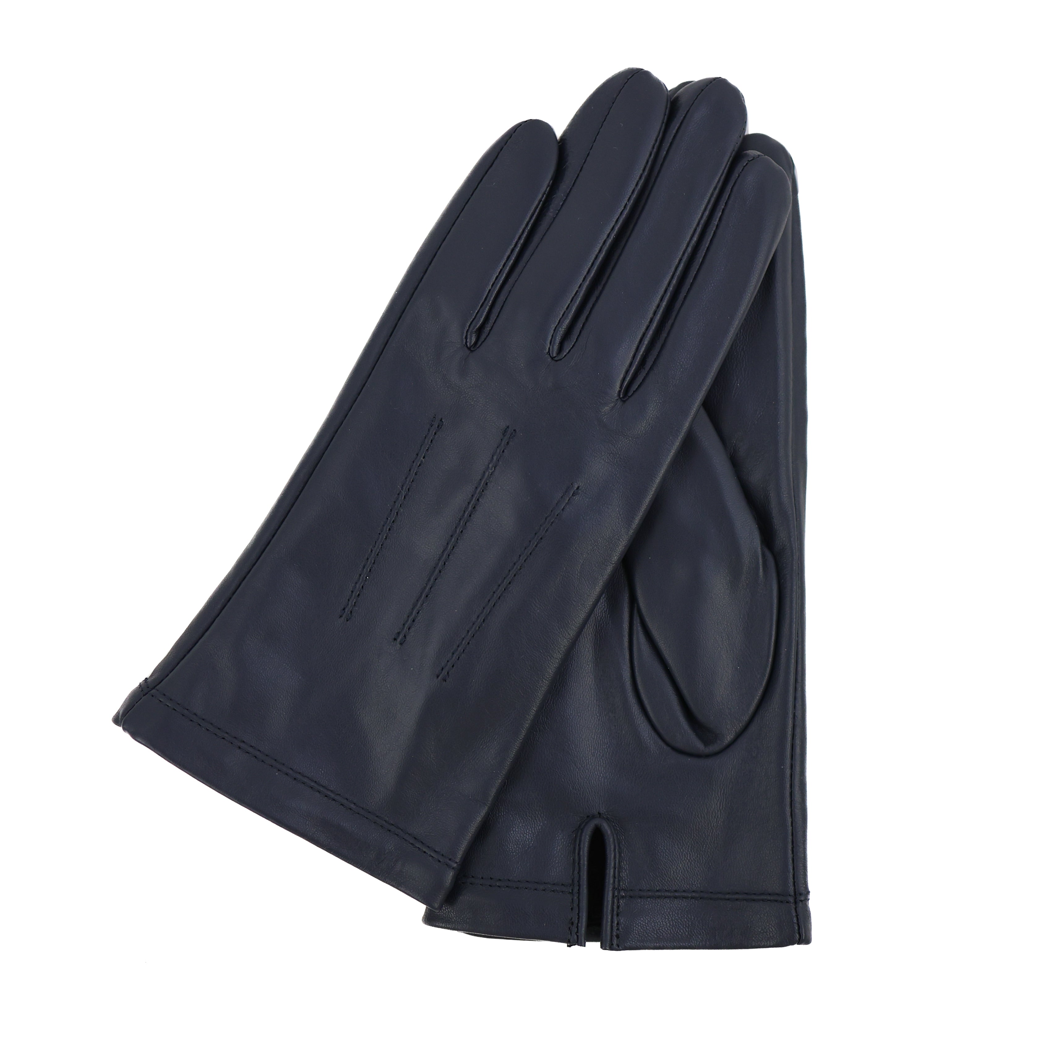Leather women's gloves 'Claudia' navy
