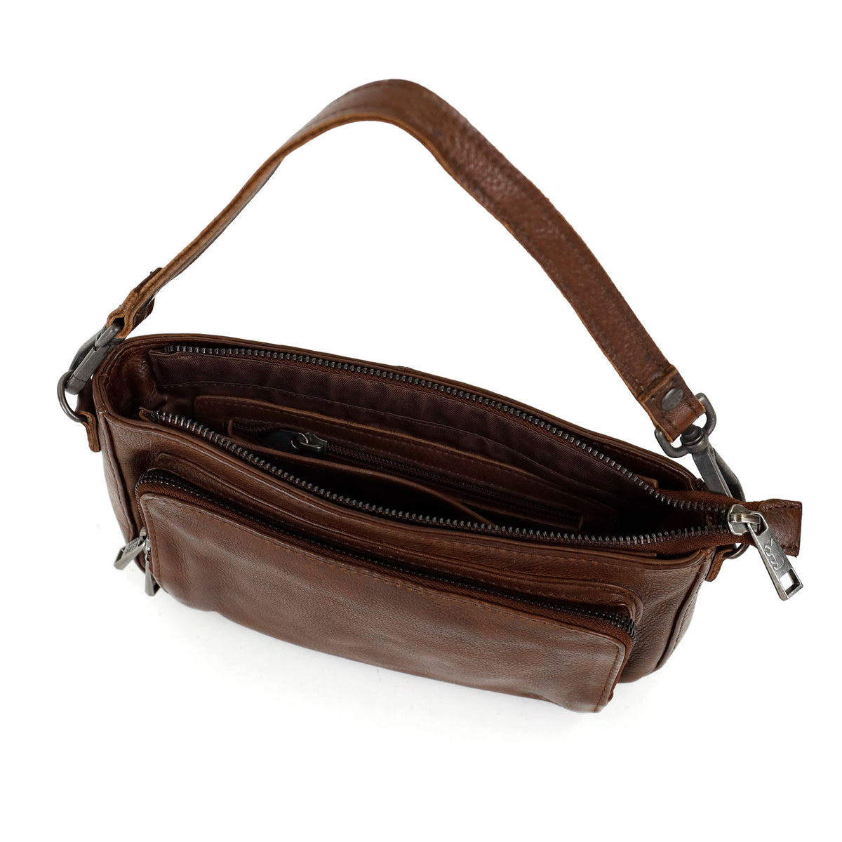 Small handbag/shoulderbag 'Livia' cognac