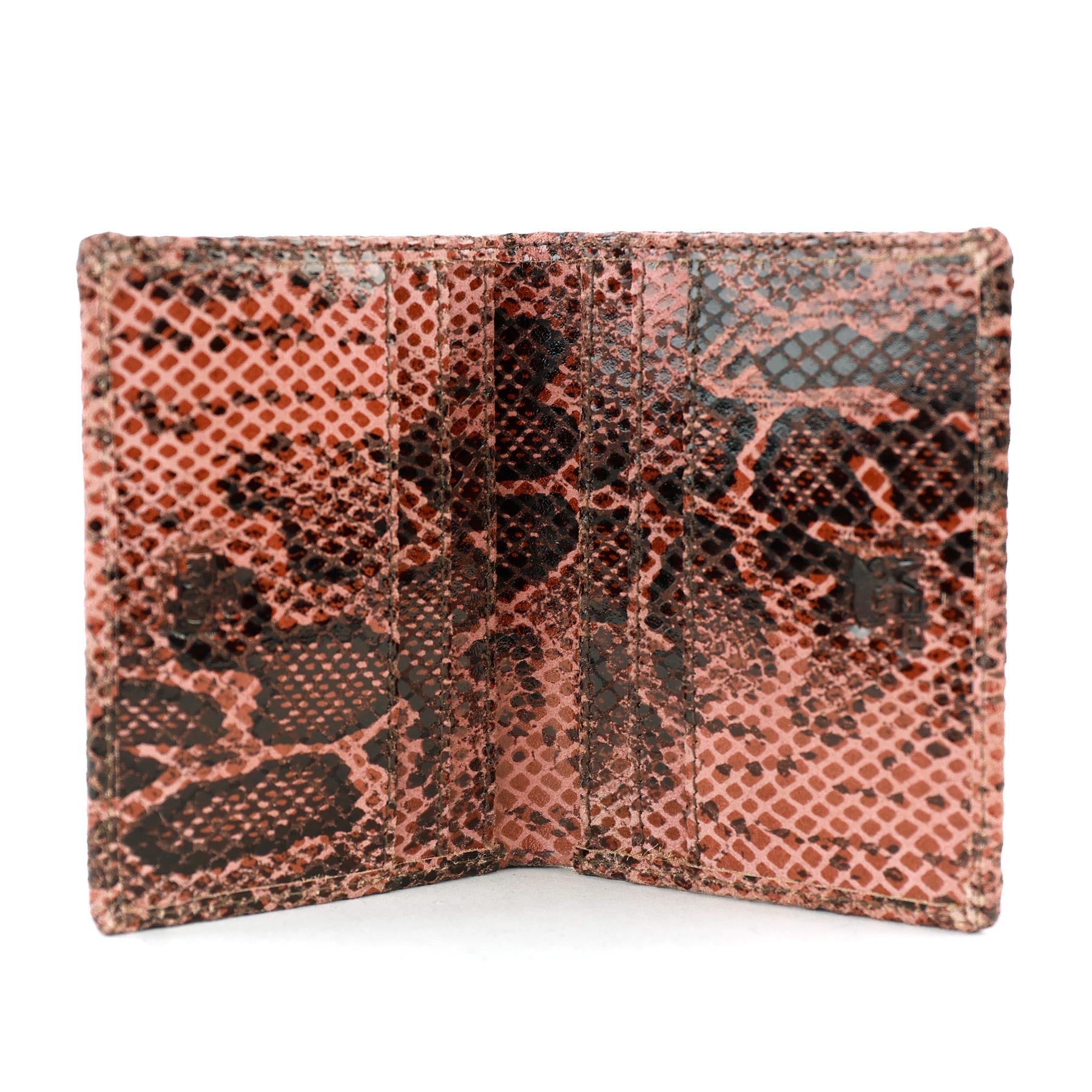 Pasjeshouder met briefgeldvak 'Cas' snake pink