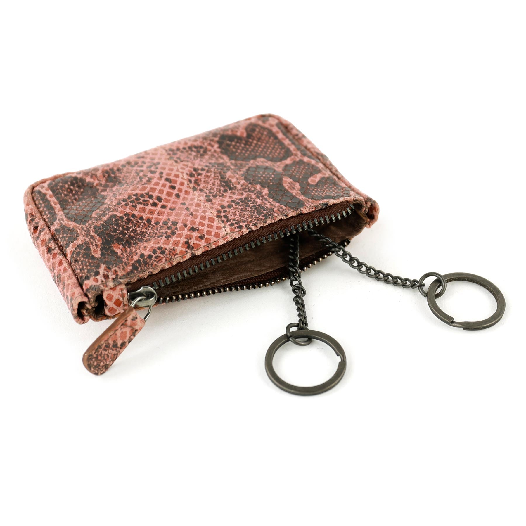 Key pouch 'Lyla' snake pink