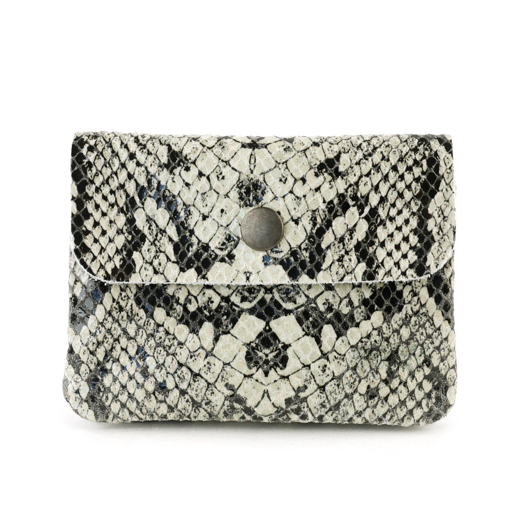 Portemonneetje 'Pietje' snake grey