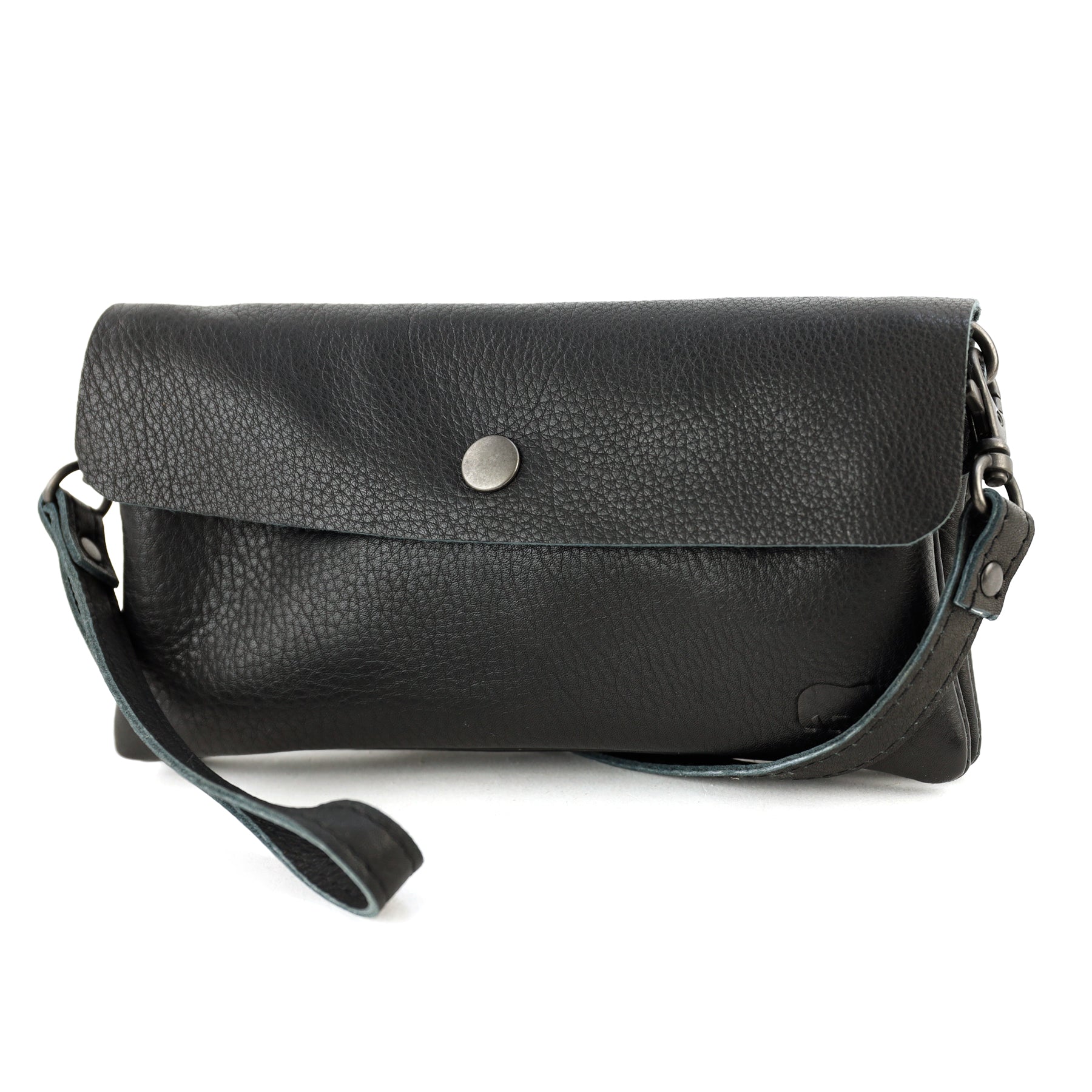 Clutch/Mini schoudertasje 'Lydia' zwart