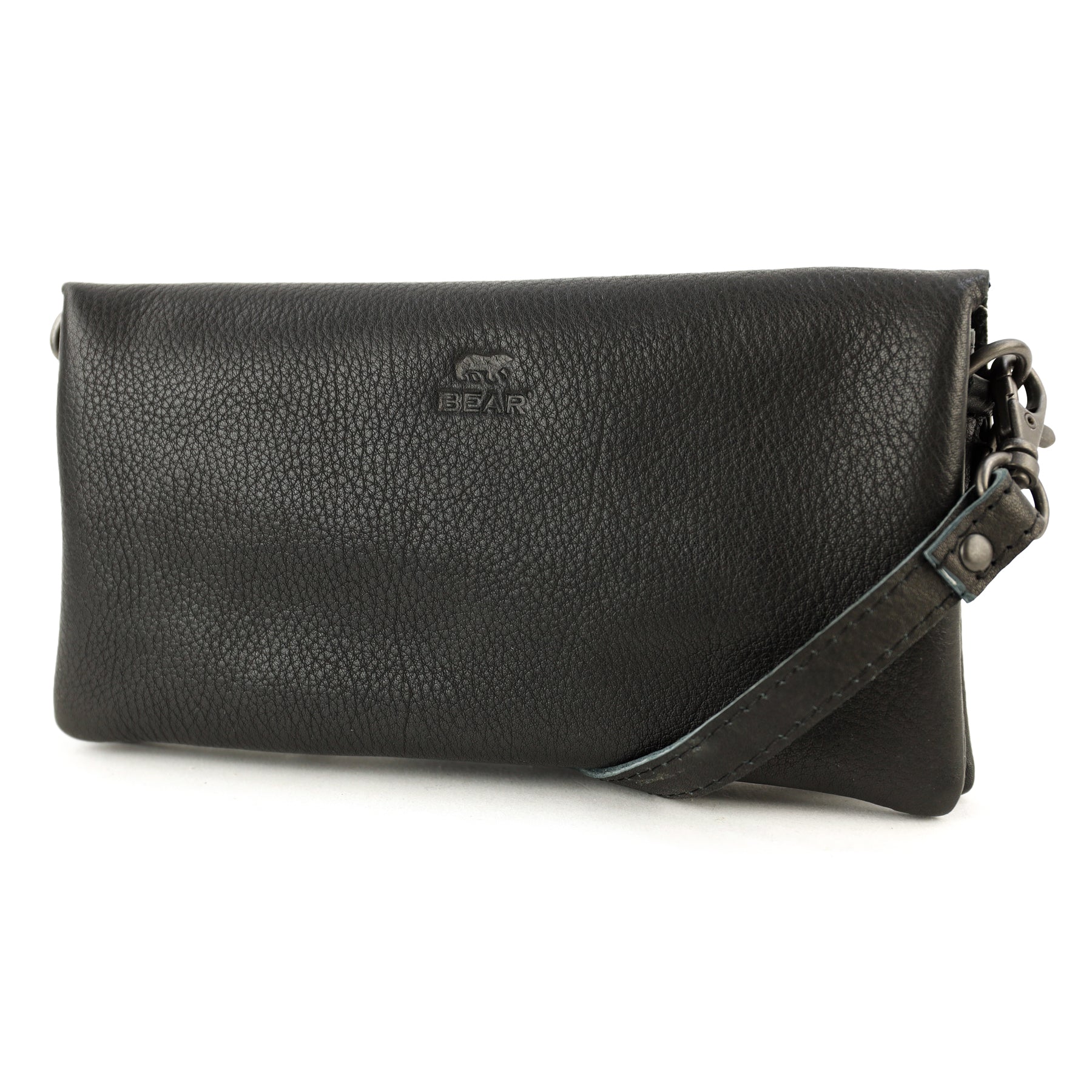Clutch/Mini schoudertasje 'Lydia' zwart