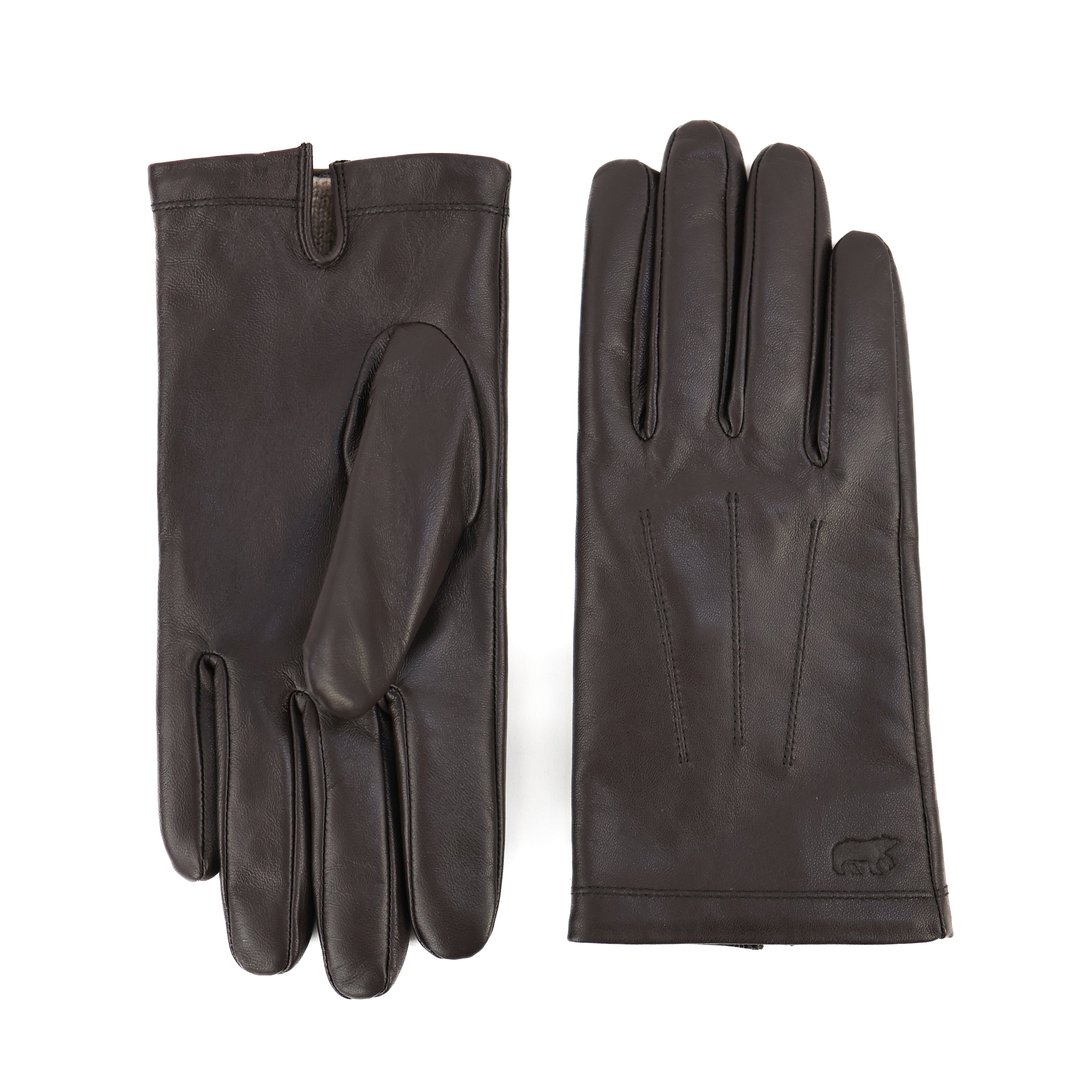 Leren heren handschoenen 'Arthur' donkerbruin