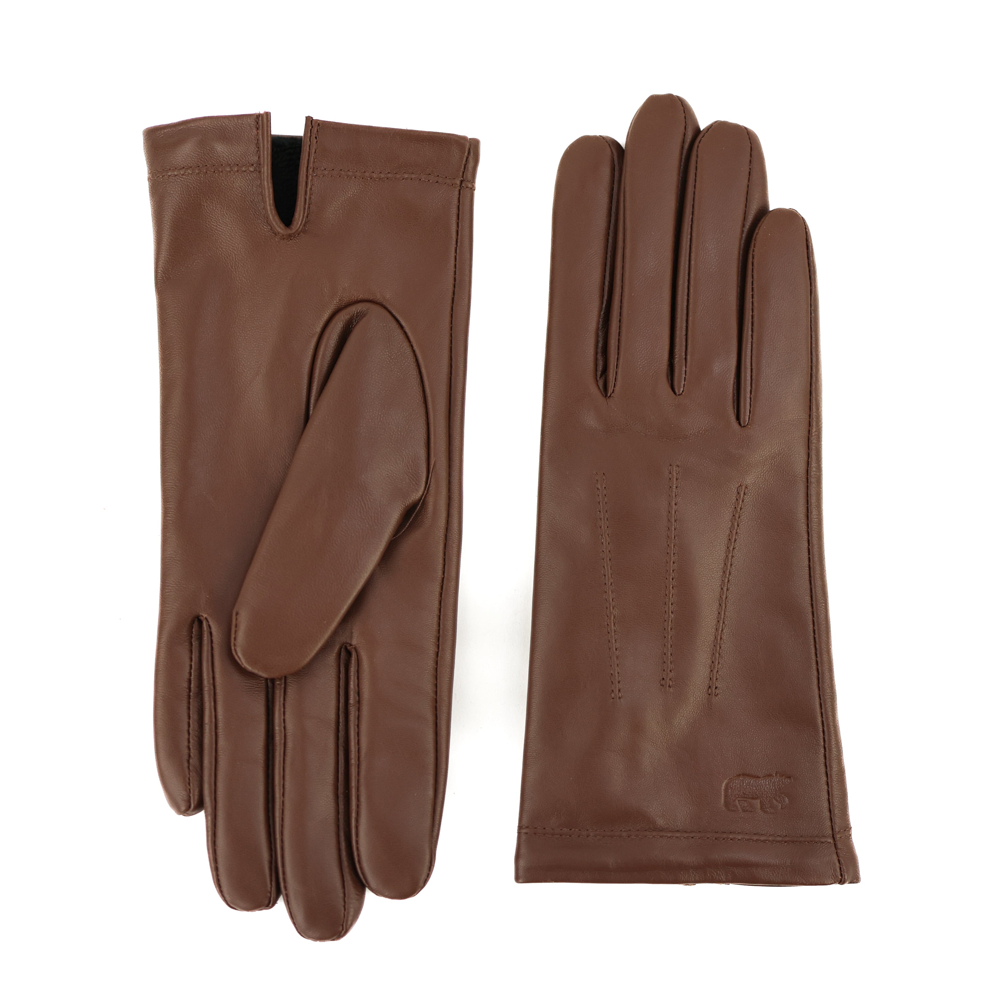 Leren dames handschoenen 'Claudia' cognac