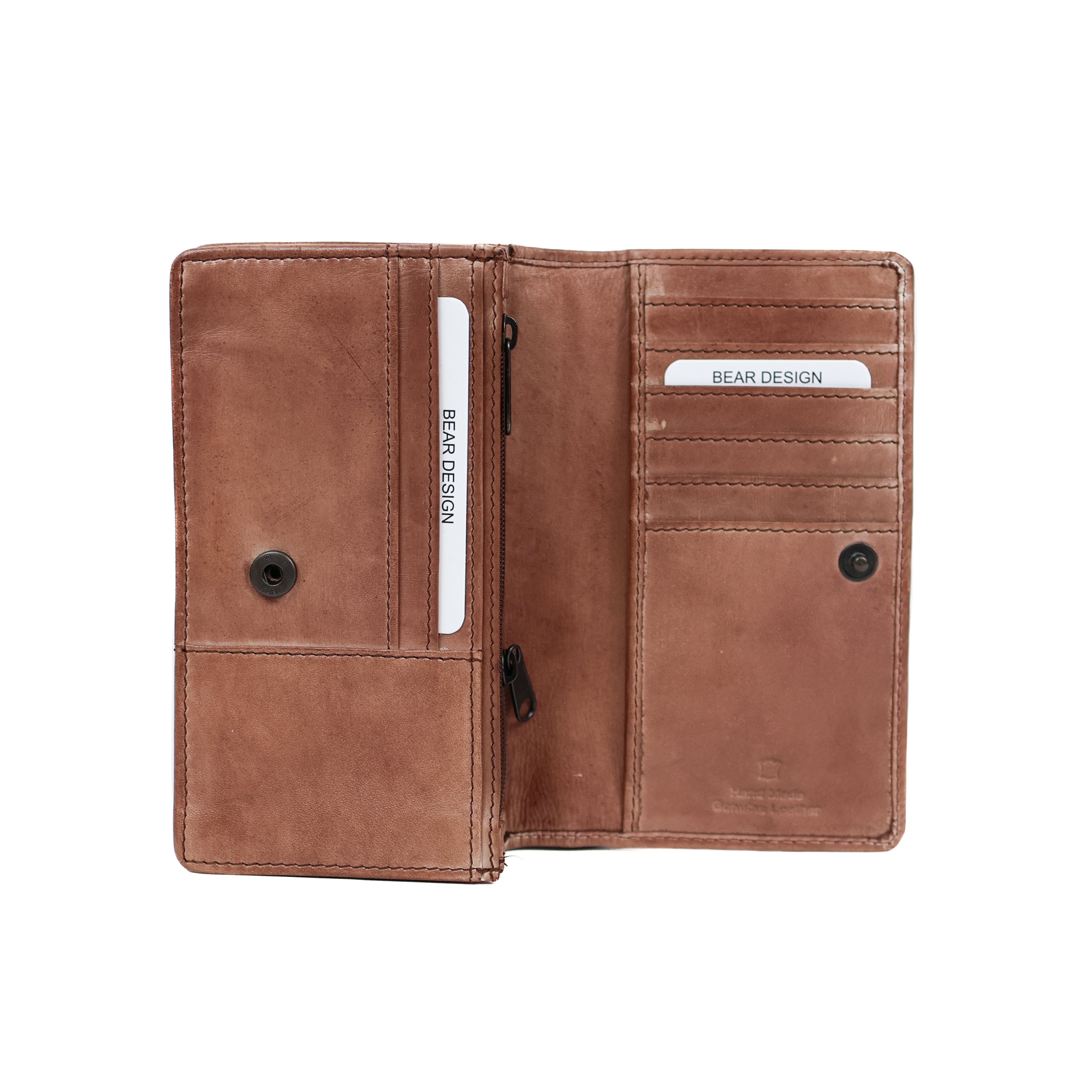 'Emma' pewter flap wallet