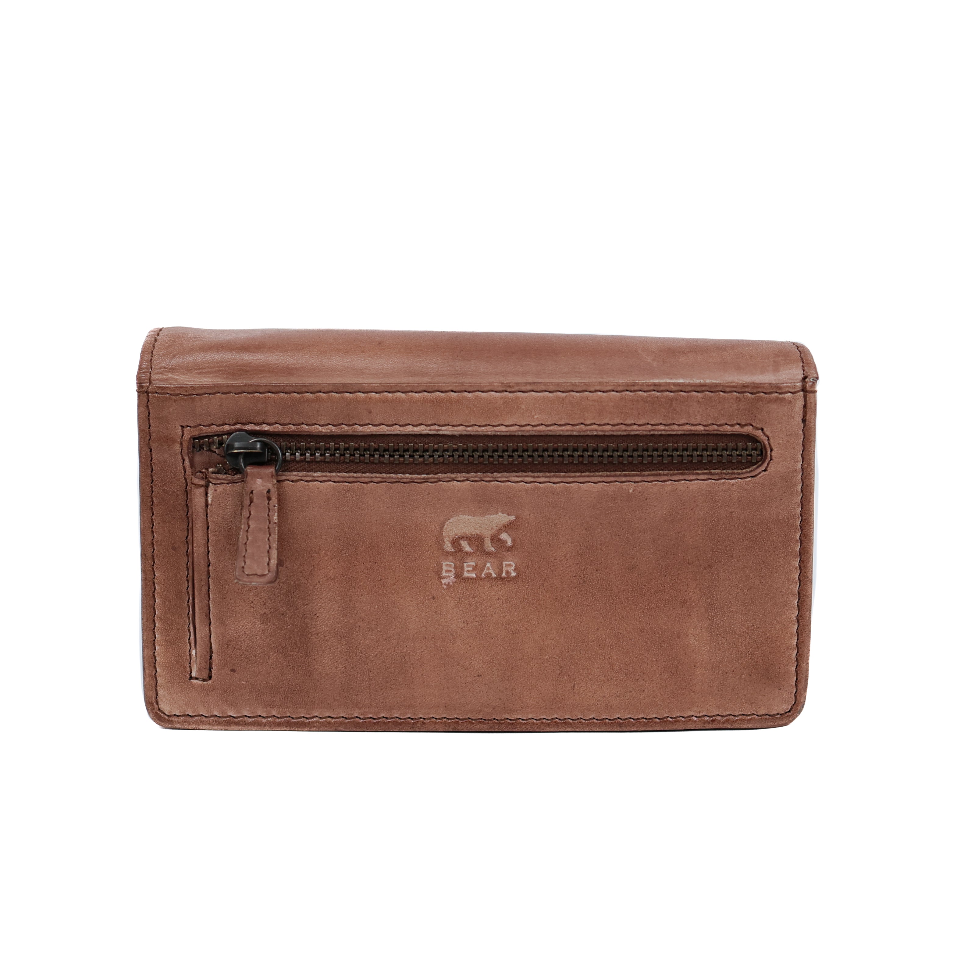 'Emma' pewter flap wallet